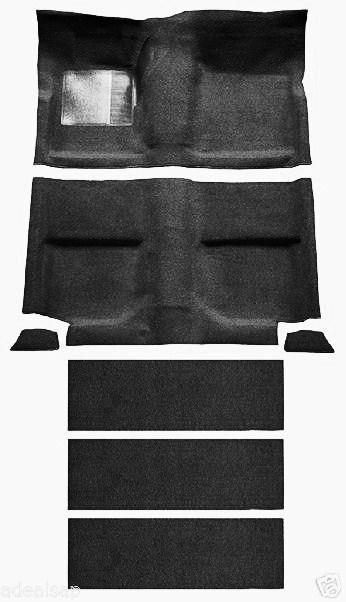 ACC 65-68 Mustang Fastback NYLON LOOP Carpet w/ Folddowns - CHOOSE COLOR