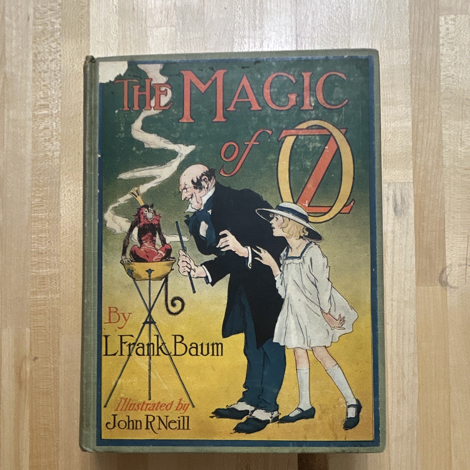 Vtg 1920 THE MAGIC OF OZ L. Frank Baum Hardcover REILLY & LEE All 12 Color Plate