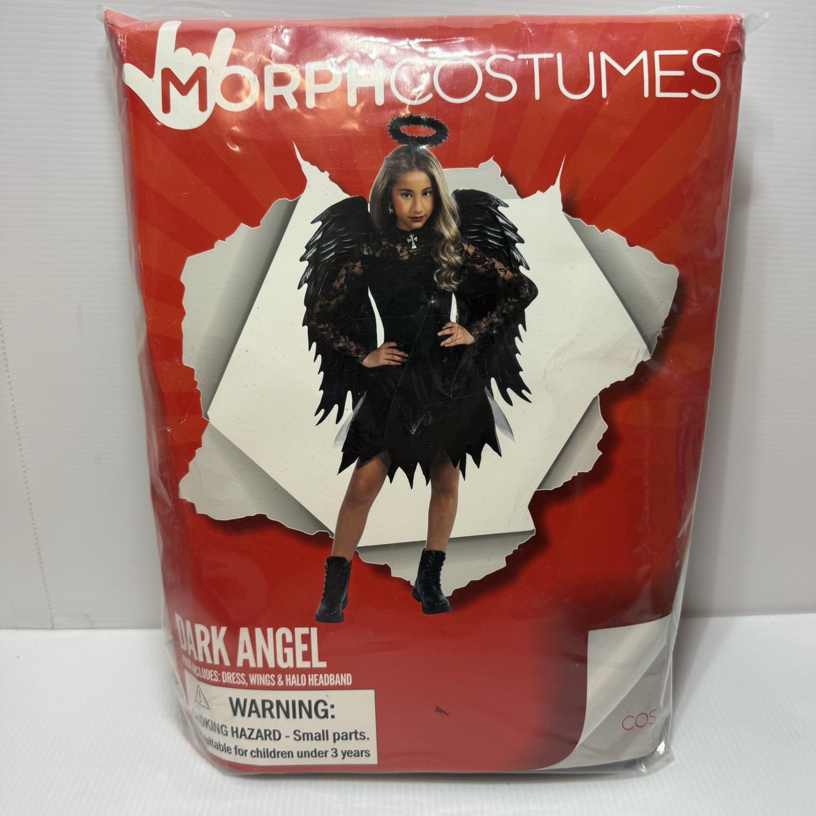 Kids Fallen Angel Costume Girls Dark Angel Dress Black Wings Halloween Sz Large Kids Fallen Angel Costume Girls Dark Angel Dress Black Wings Halloween Sz Large
