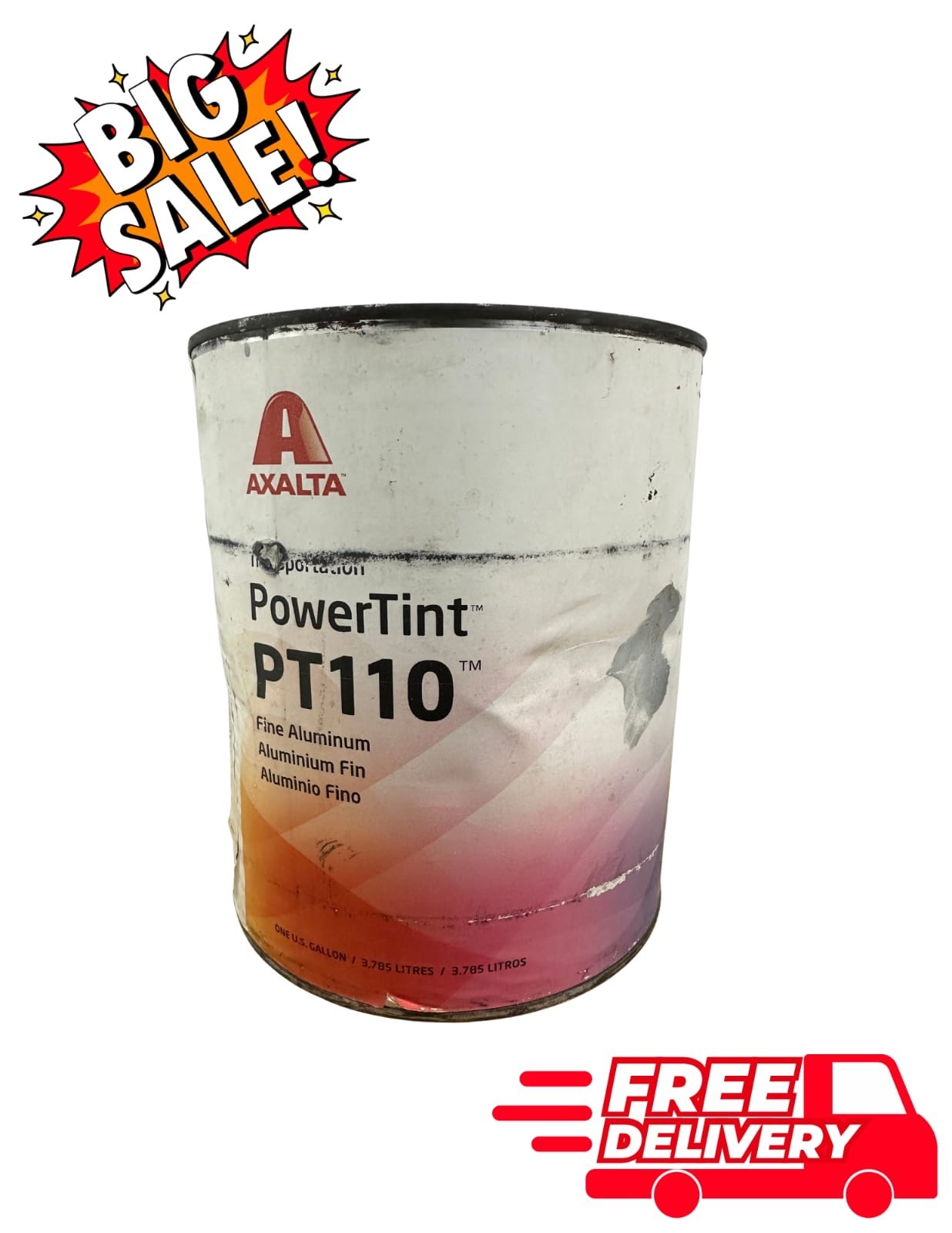 Axalta PowerTint PT110 Fine Aluminum Commercial Transportation 1 Gallon