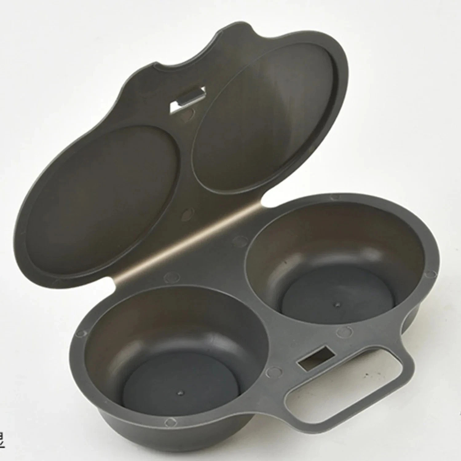 Dual Cavity Microwave Egg Cooker Steamer Mold Food Safe Egg Poacher