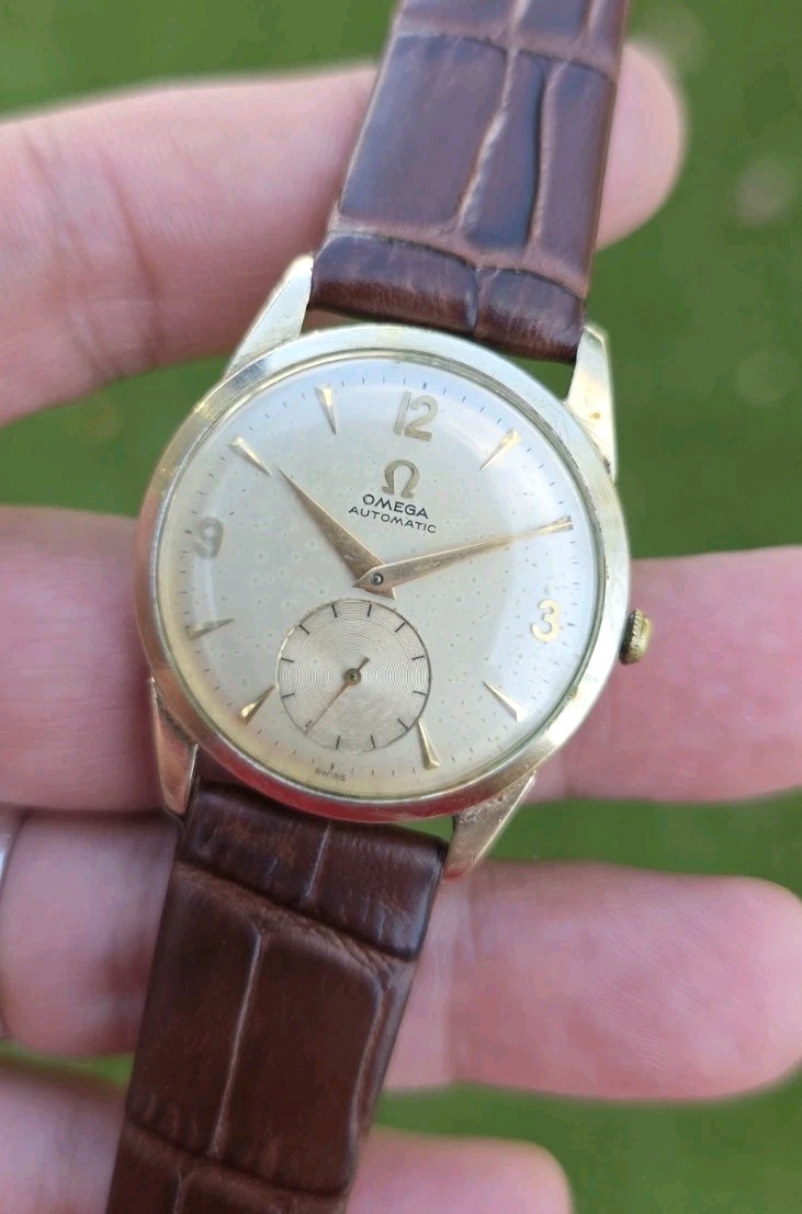 Vintage 1954 Omega F-6262 Cal 344 Bumper Automatic 33mm 10K Gold Filled Watch 