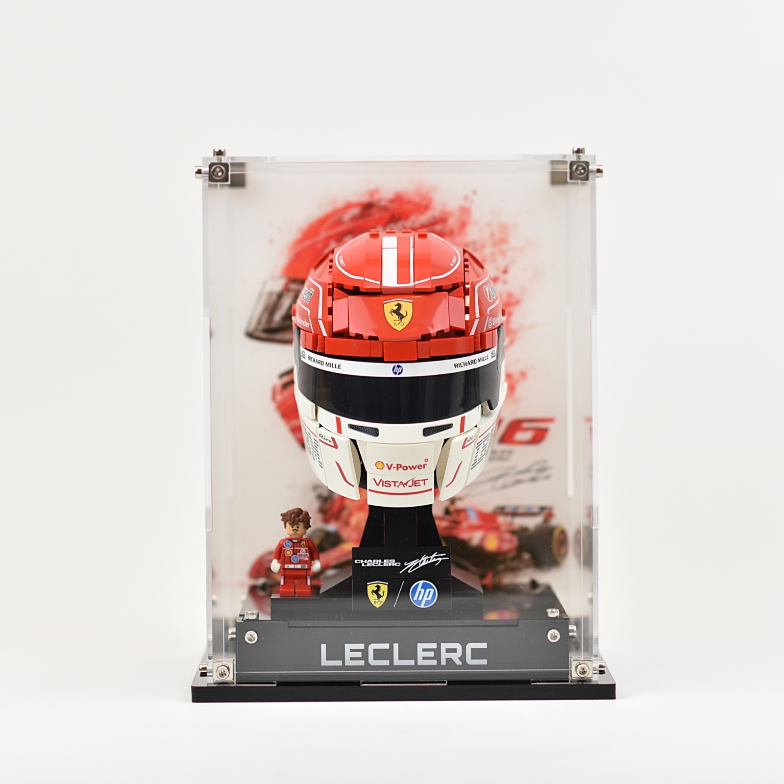 Acrylic Display Case for LEGO® 43022 Ferrari Charles Leclerc Helmet | USA Seller