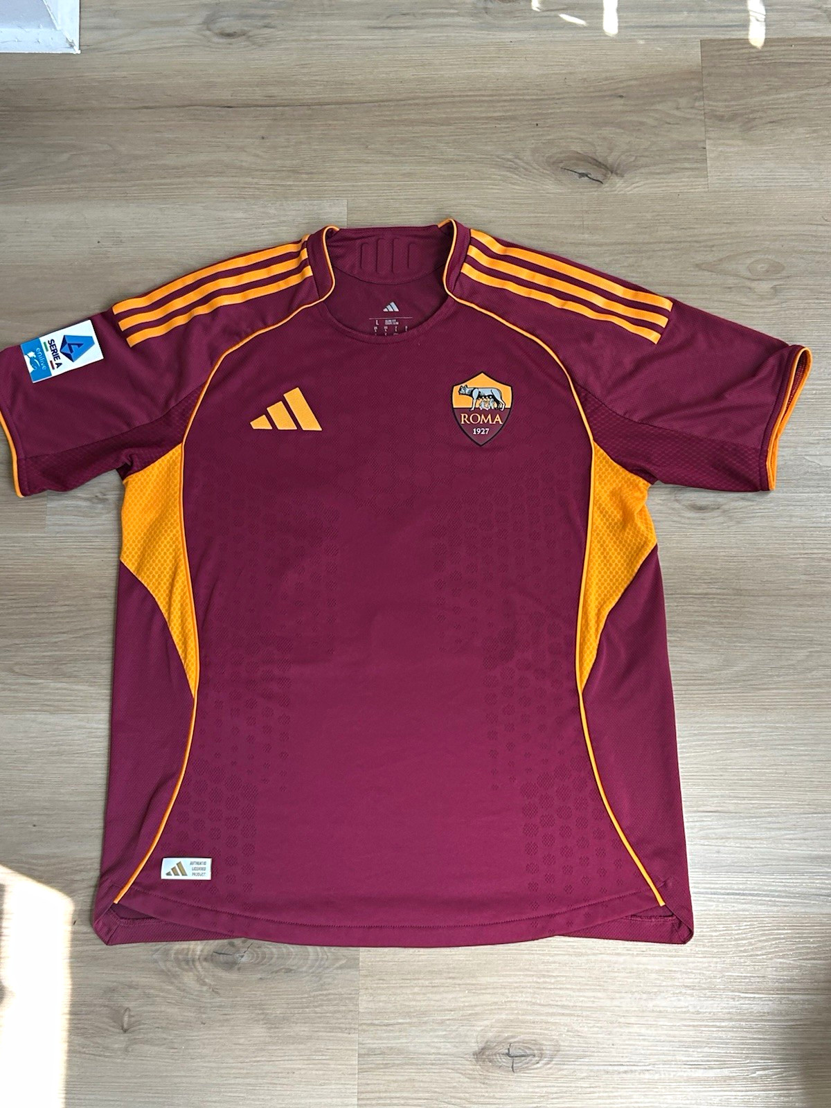 Authentic Adidas Paulo Dybala #21 AS Roma Soccer Jersey Men’s L Serie A
