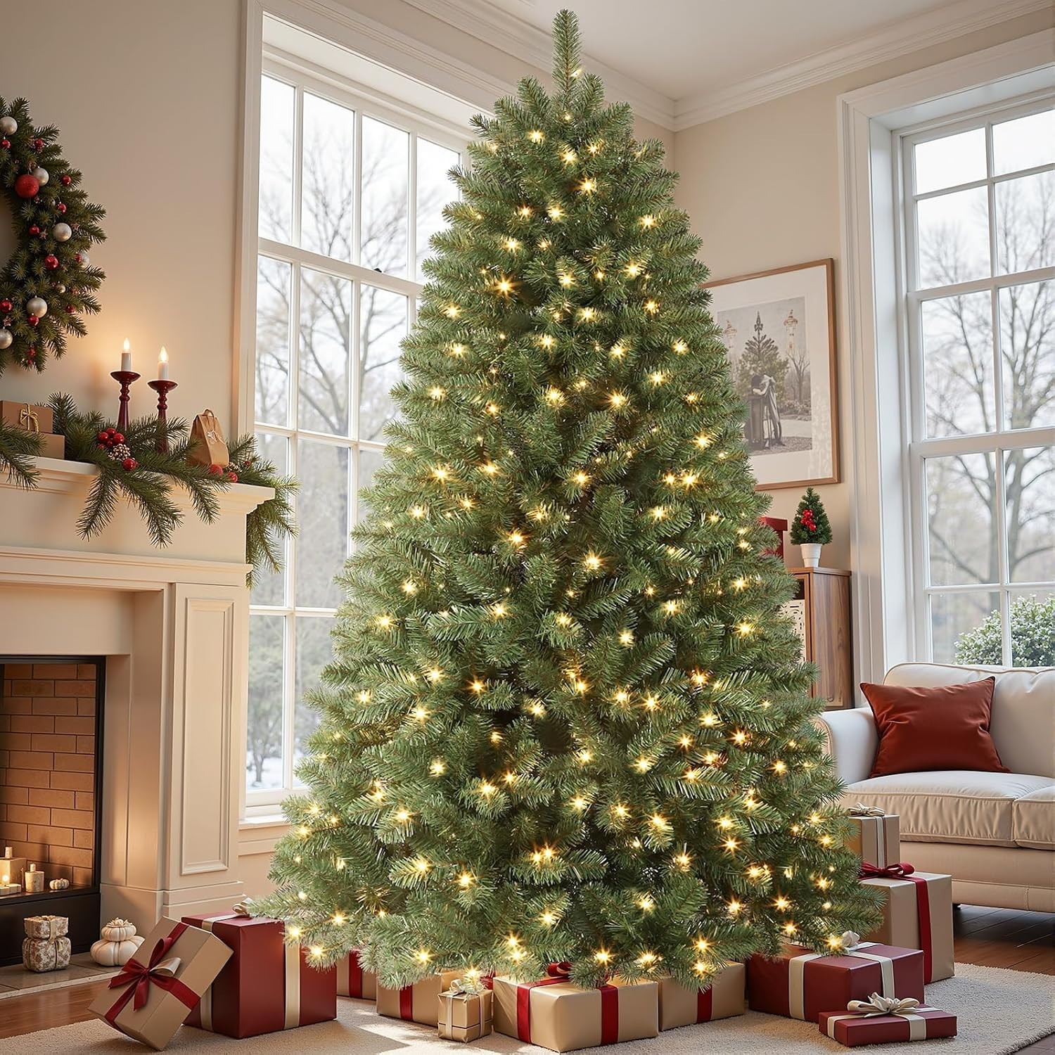 Home Decorators 7 ft Pre-Lit Grand Duchess Twinkling Balsam Fir LED Tree T27