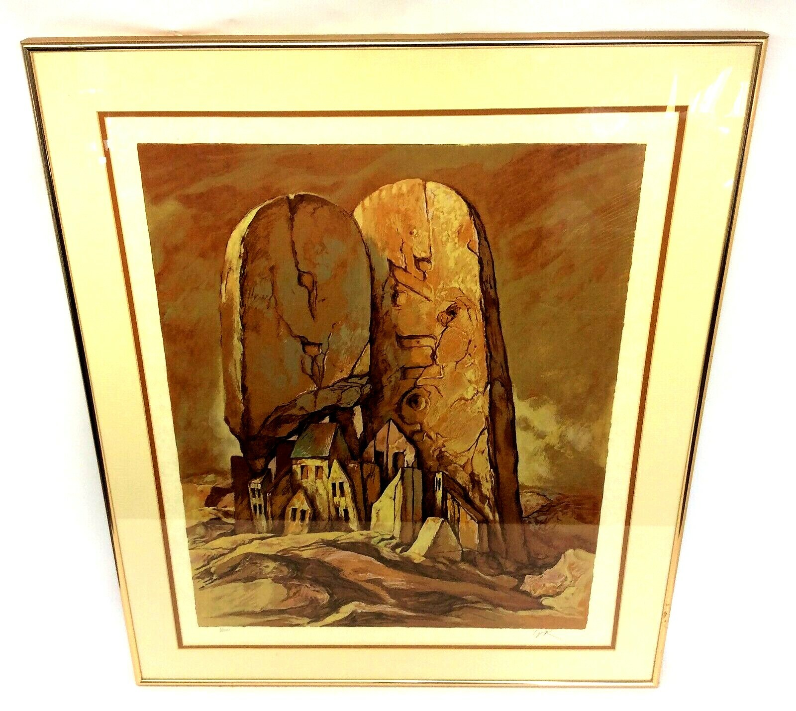 Samuel Bak Signed & Numbered 1/150 Print, Hebrew Village Commandments