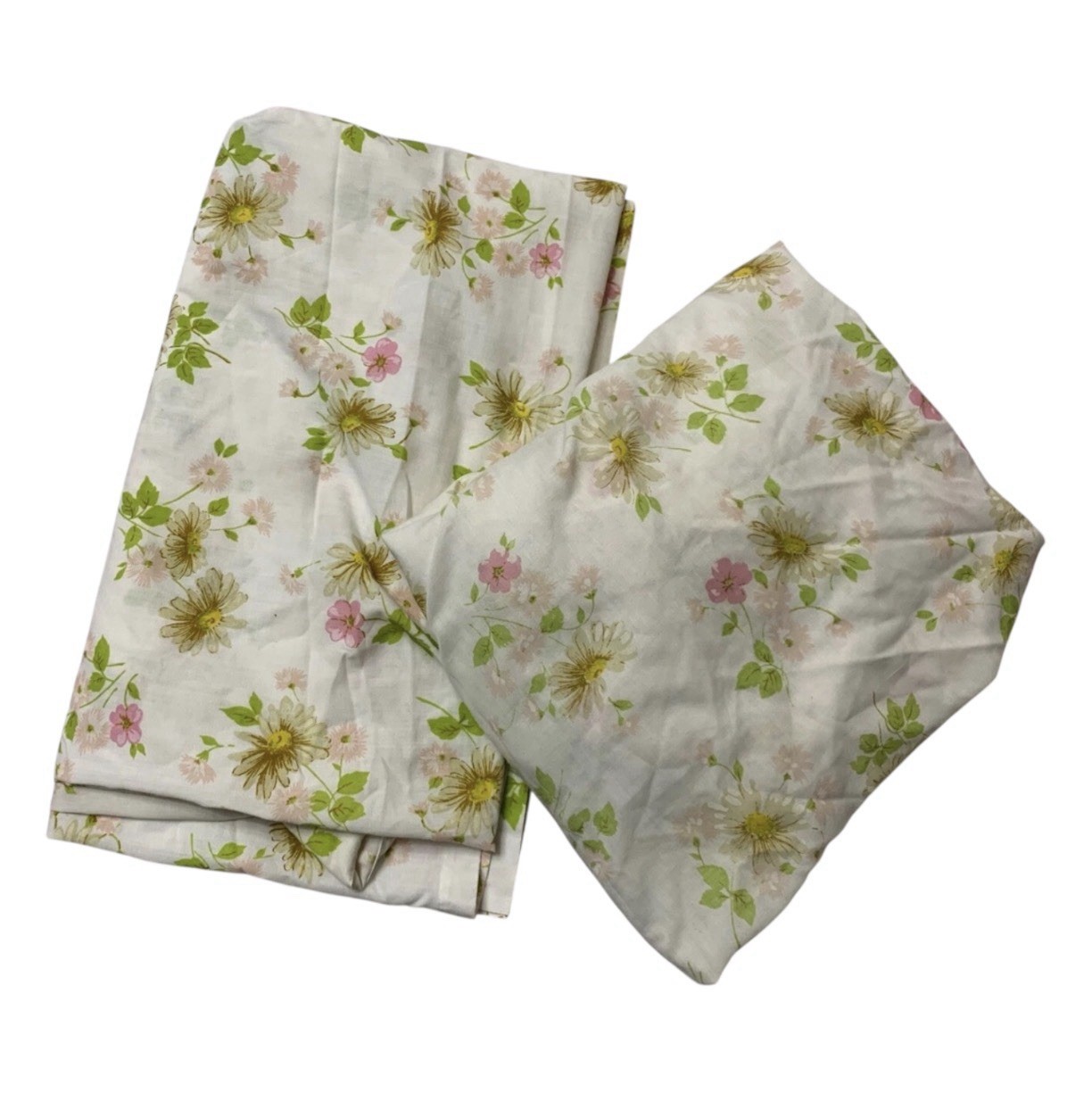 Vintage Sheet Set Daisy Fitted Flat Double Vintage Sheet Set Daisy Fitted Flat Double