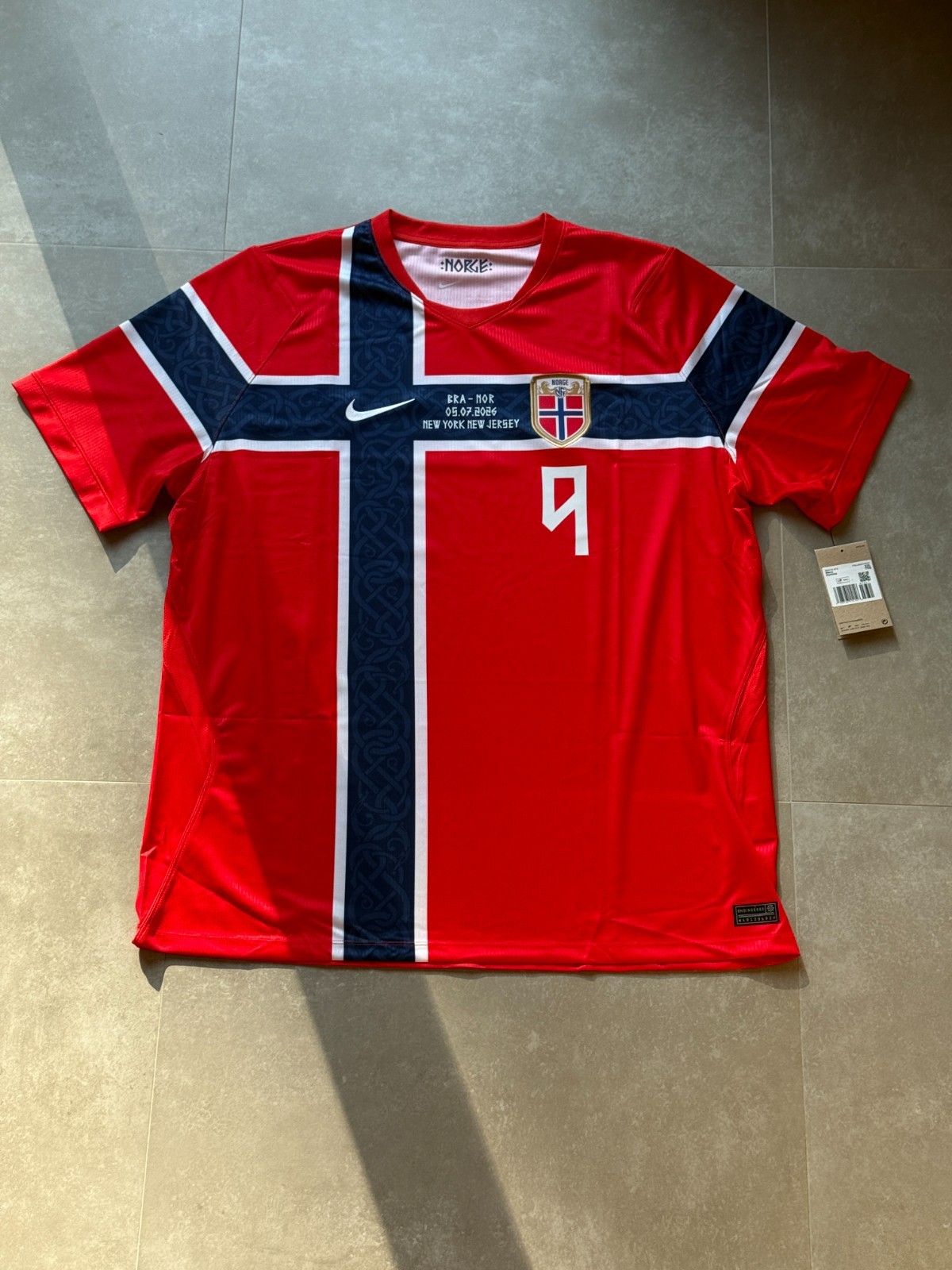 2026 Erling Haaland Nike Norway Home Dri-FIT Stadium Jersey IB5316-673 | 2XL XXL