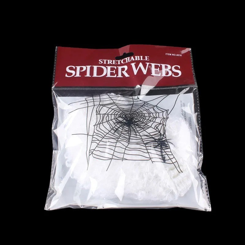 Halloween Spider Web - Super Stretch Cobweb With Fake Spiders Decor US
