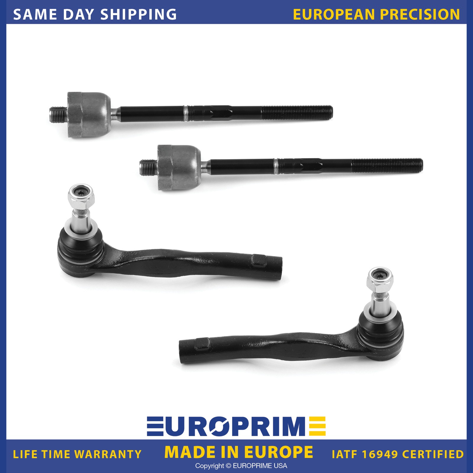 Front Inner & Outer Tie Rod End Set for Mercedes C230 C250 C300 C350 AWD Front Inner & Outer Tie Rod End Set for Mercedes C230 C250 C300 C350 AWD