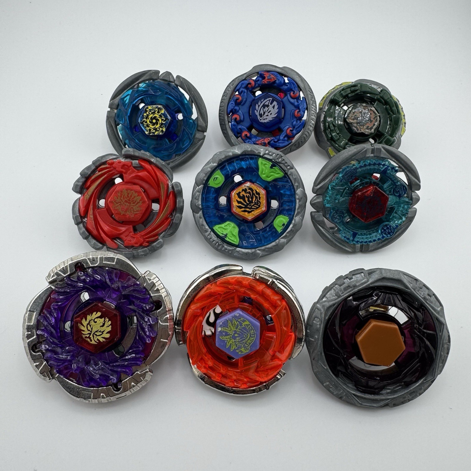 Beyblade Metal Fight Metal Fusion Lot of 9 Takara Tomy Hasbro Mixed Vintage Tops