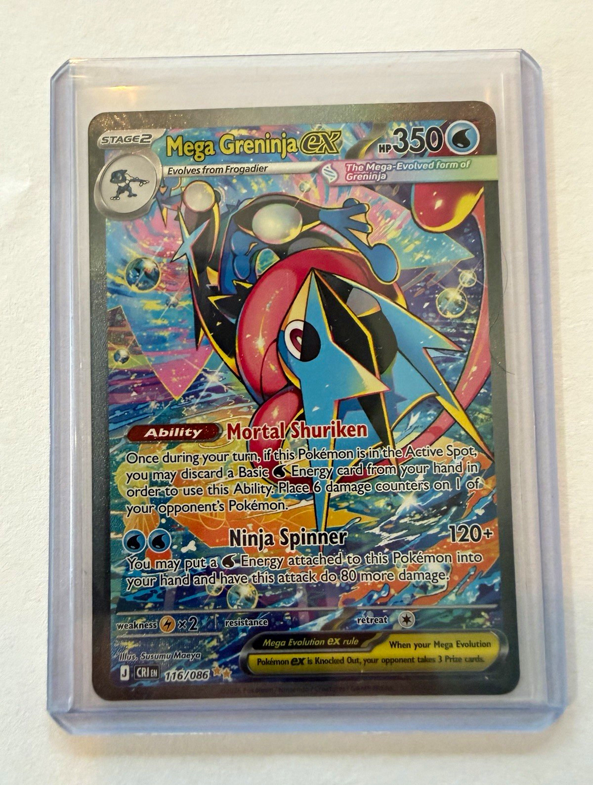 Pokémon Mega Greninja EX 116 Chaos Rising 2026 English Special Illustrator Rare Pokémon Mega Greninja EX 116 Chaos Rising 2026 English Special Illustrator Rare