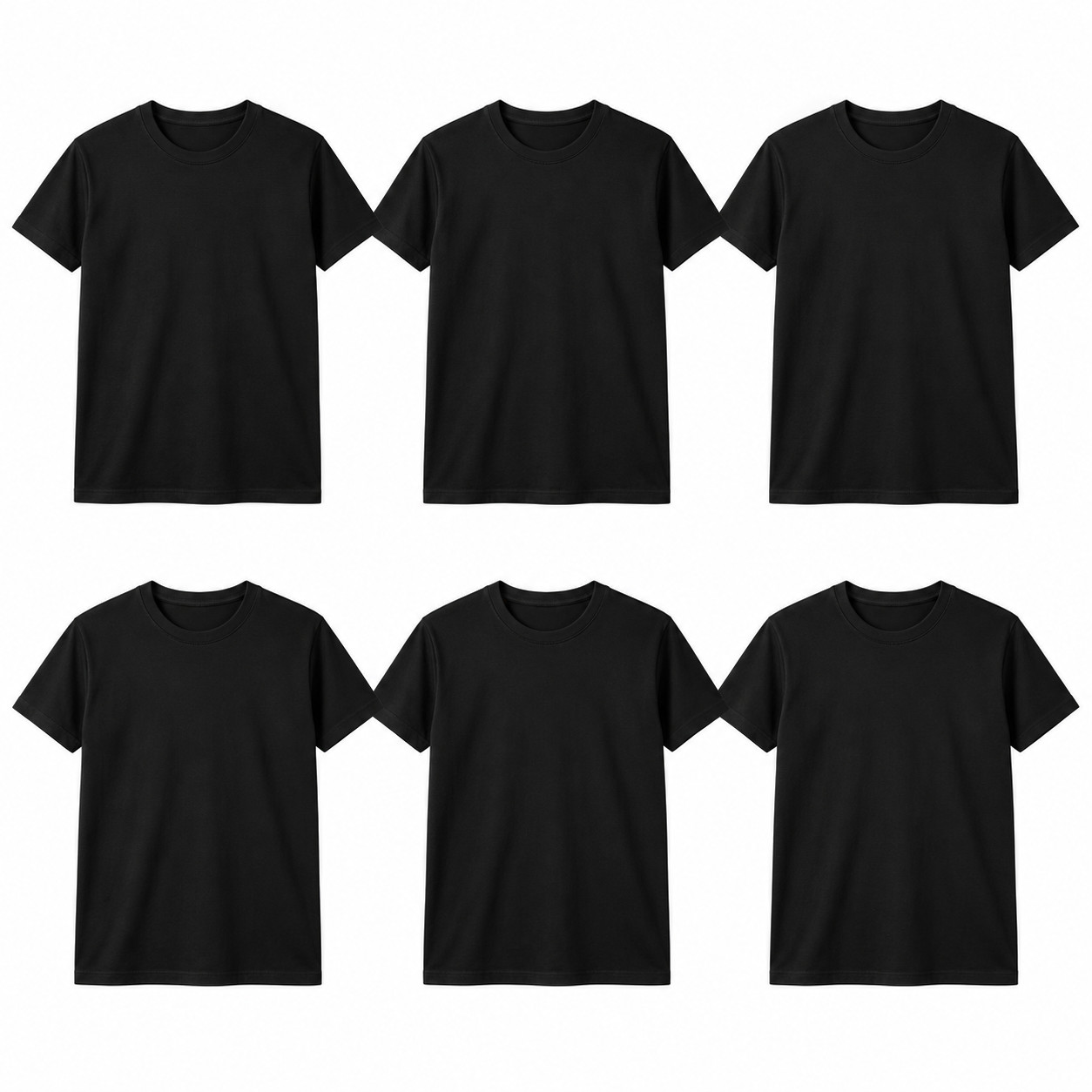 Men's 100% Cotton Crew Neck Short Sleeve T-Shirts, 6 Pack Regular Fit, Everyday Men's 100% Cotton Crew Neck Short Sleeve T-Shirts, 6 Pack Regular Fit, Everyday