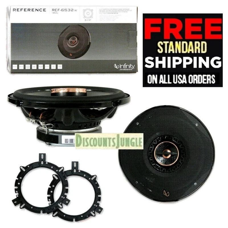 INFINITY reference REF-6532IX 6.5 inch 2-way 360w car coaxial speakers (PAIR)
