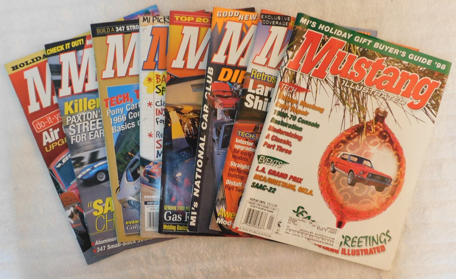 MUSTANG ILLUSTRATED Magazine JAN MAY JULY AUG SEP OCT NOV DEC 1998 Issues