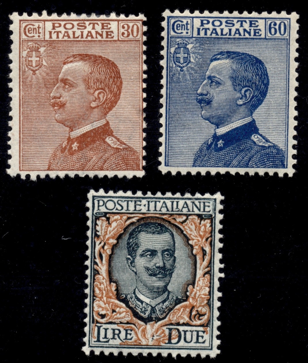 Italy 1922-1923 Victor Emmanuel III Definitive Postage Stamps Mint LH