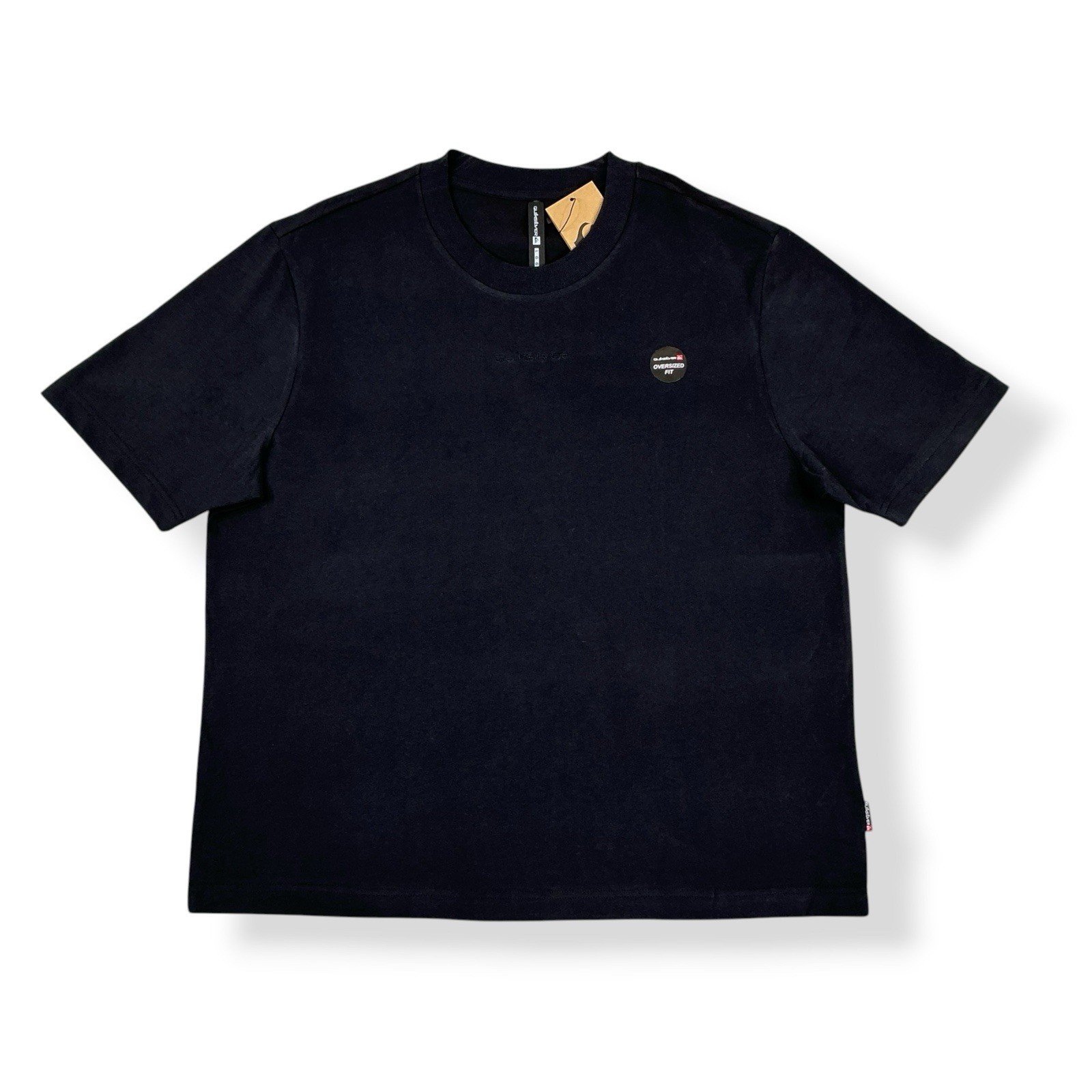 Quicksilver Black T-Shirt Men Large Short Sleeve Cotton Essential Mid-Weight NWT