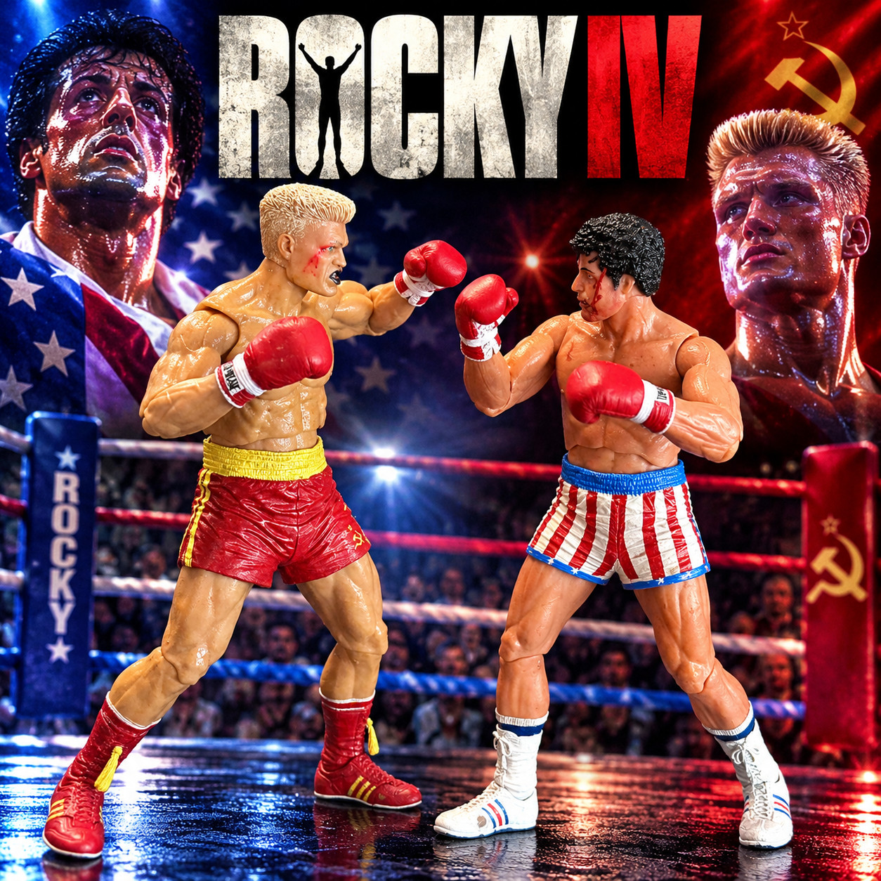 ROCKY VS DRAGO • ROCKY IV NECA FIGURES