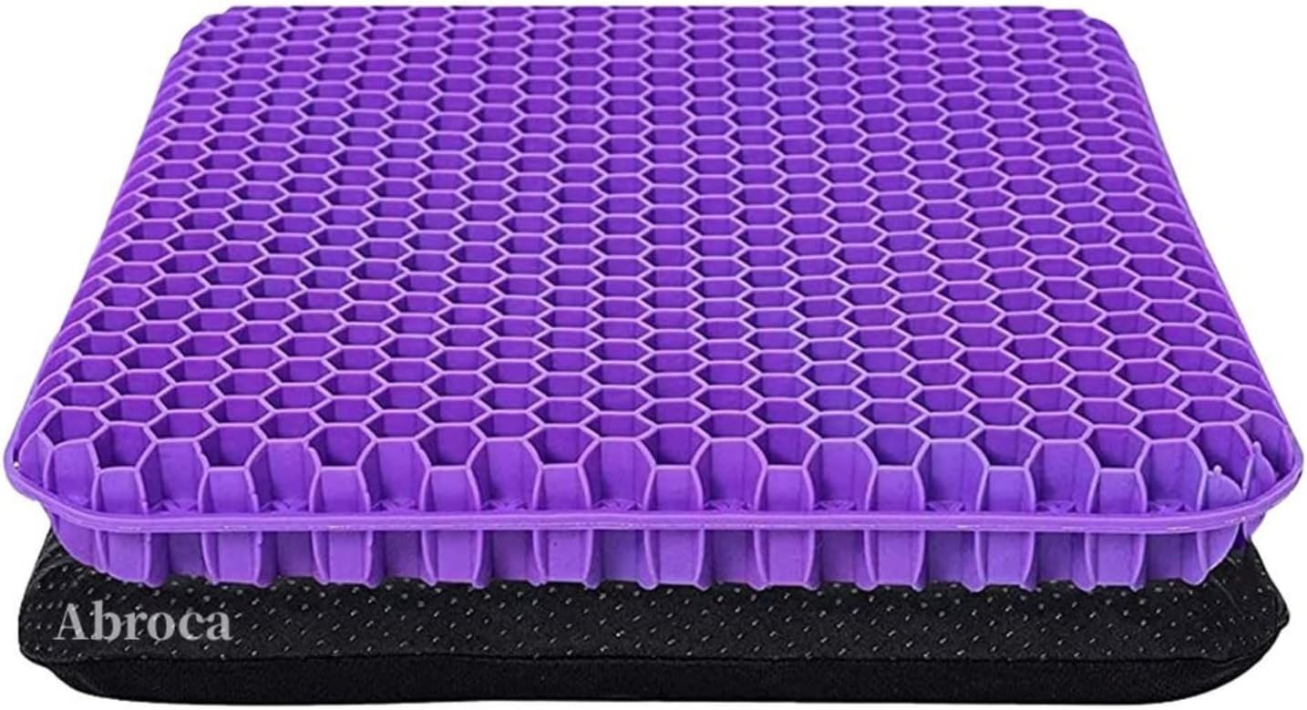 Gel Seat Cushion for Long Sitting Double Thick Office Desk Home Wheelchair Seat