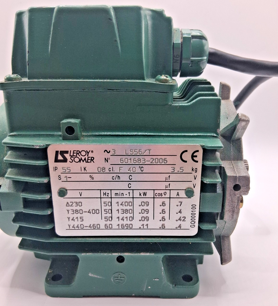 Leroy Somer LS56/T Induction Motor Tested *No Fan On Back* Leroy Somer LS56/T Induction Motor Tested *No Fan On Back*