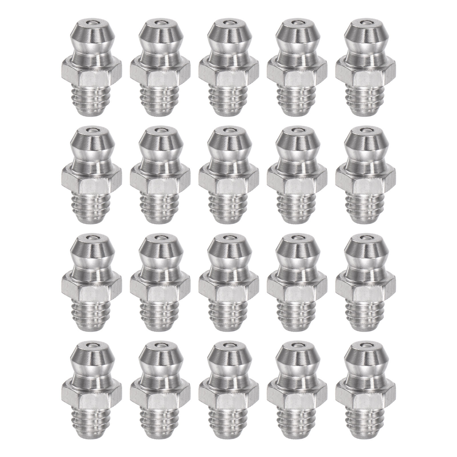 20Pcs 304 Stainless Steel Straight Hydraulic Grease Fitting M6 x 1mm Thread
