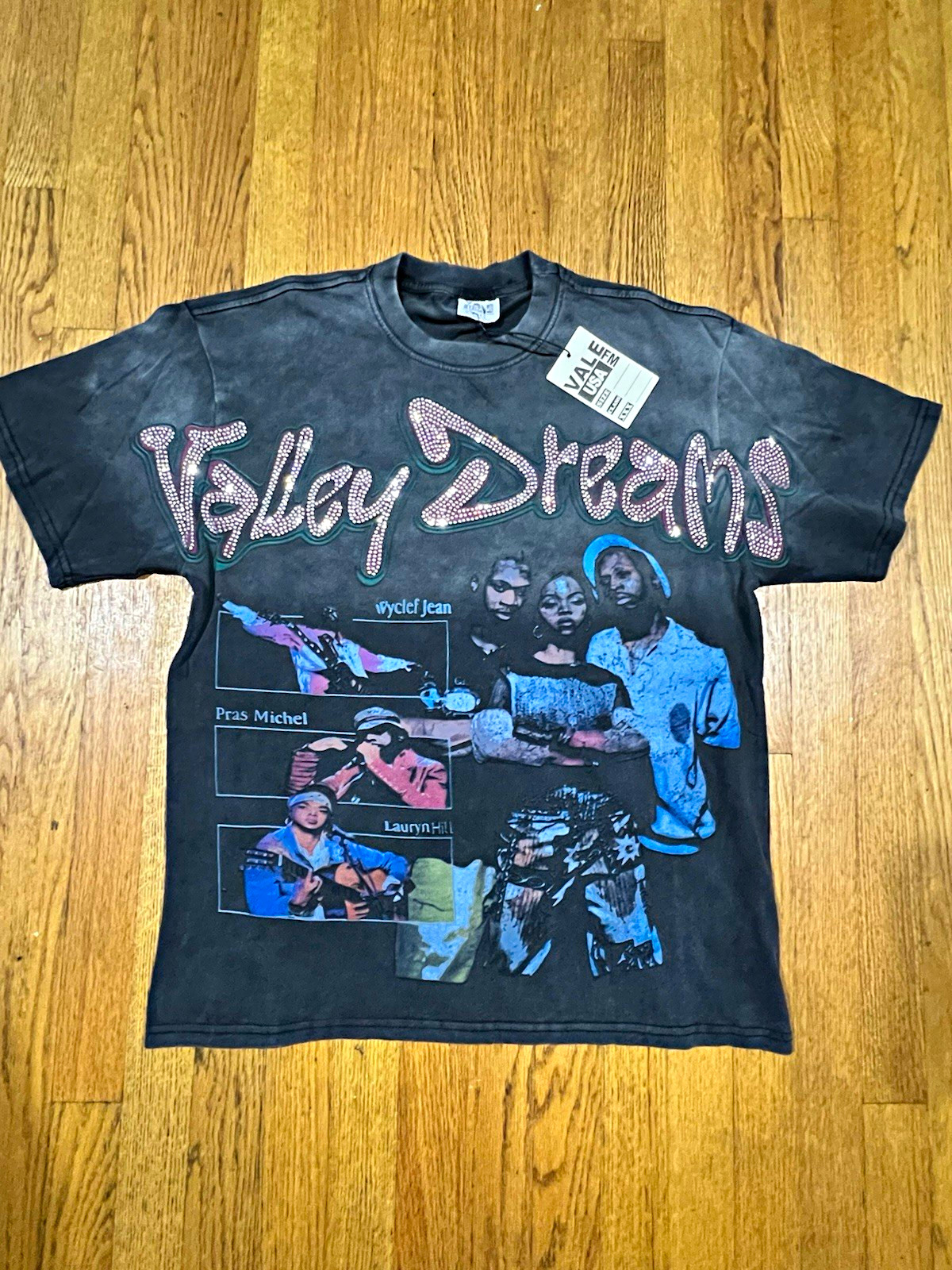 Vale Forever Graphic Print T-Shirt Black Crew Neck Short Sleeve Cotton S