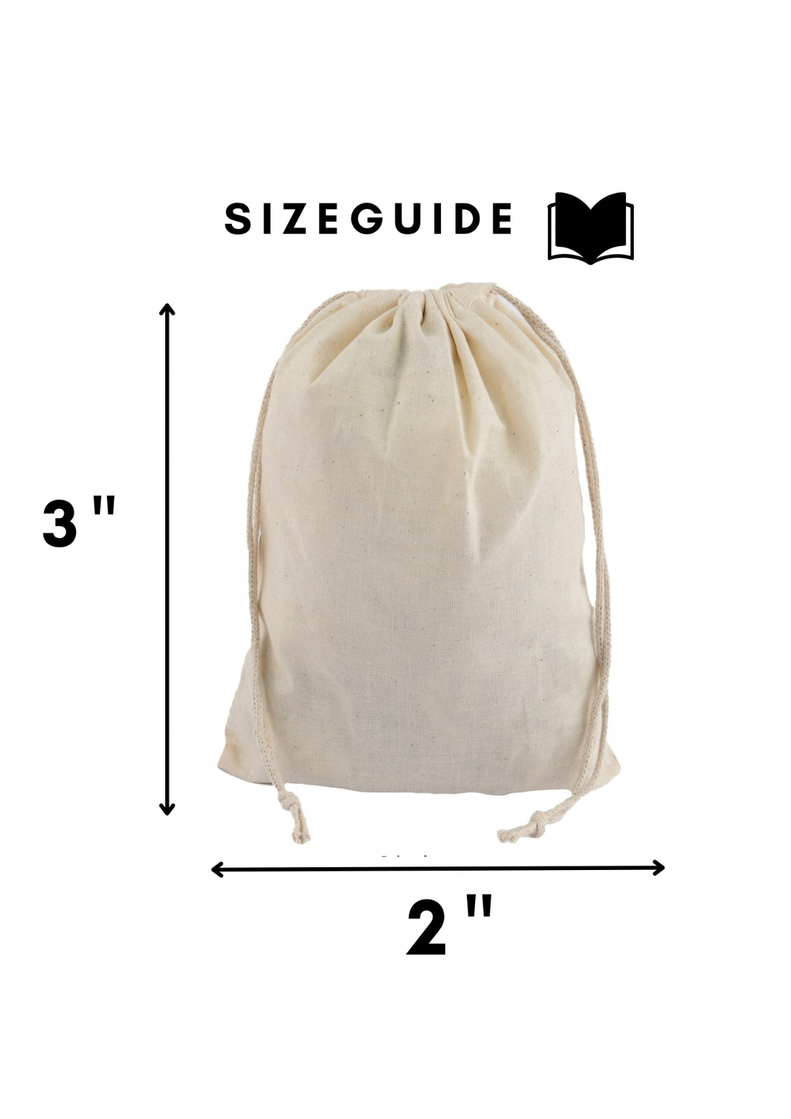 100% Cotton Reusable Produce Muslin Bags – Multipurpose Drawstring Storage Pouch