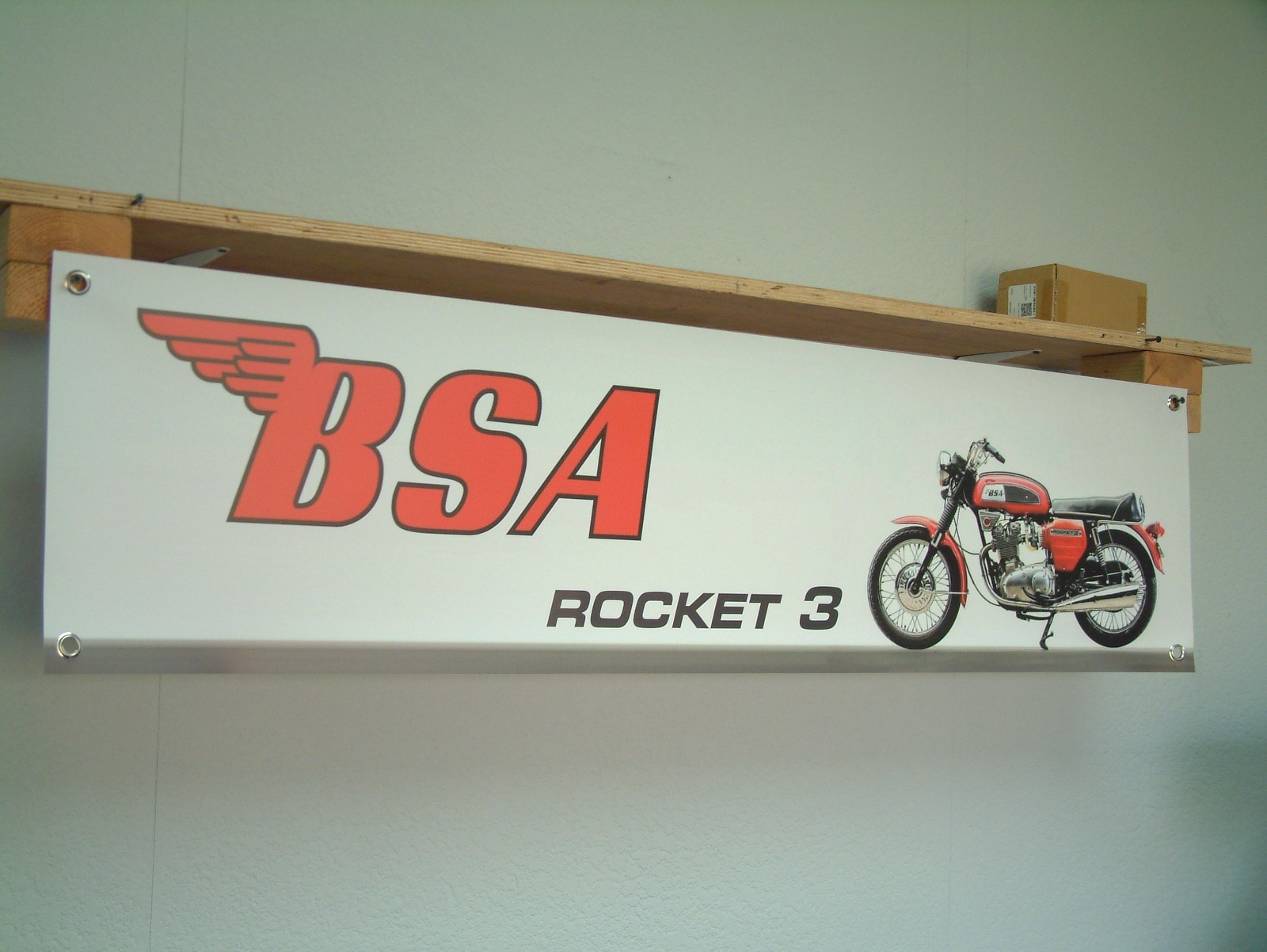 BSA Rocket 3 Banner Classic British Motorcycle Workshop Garage Wall display