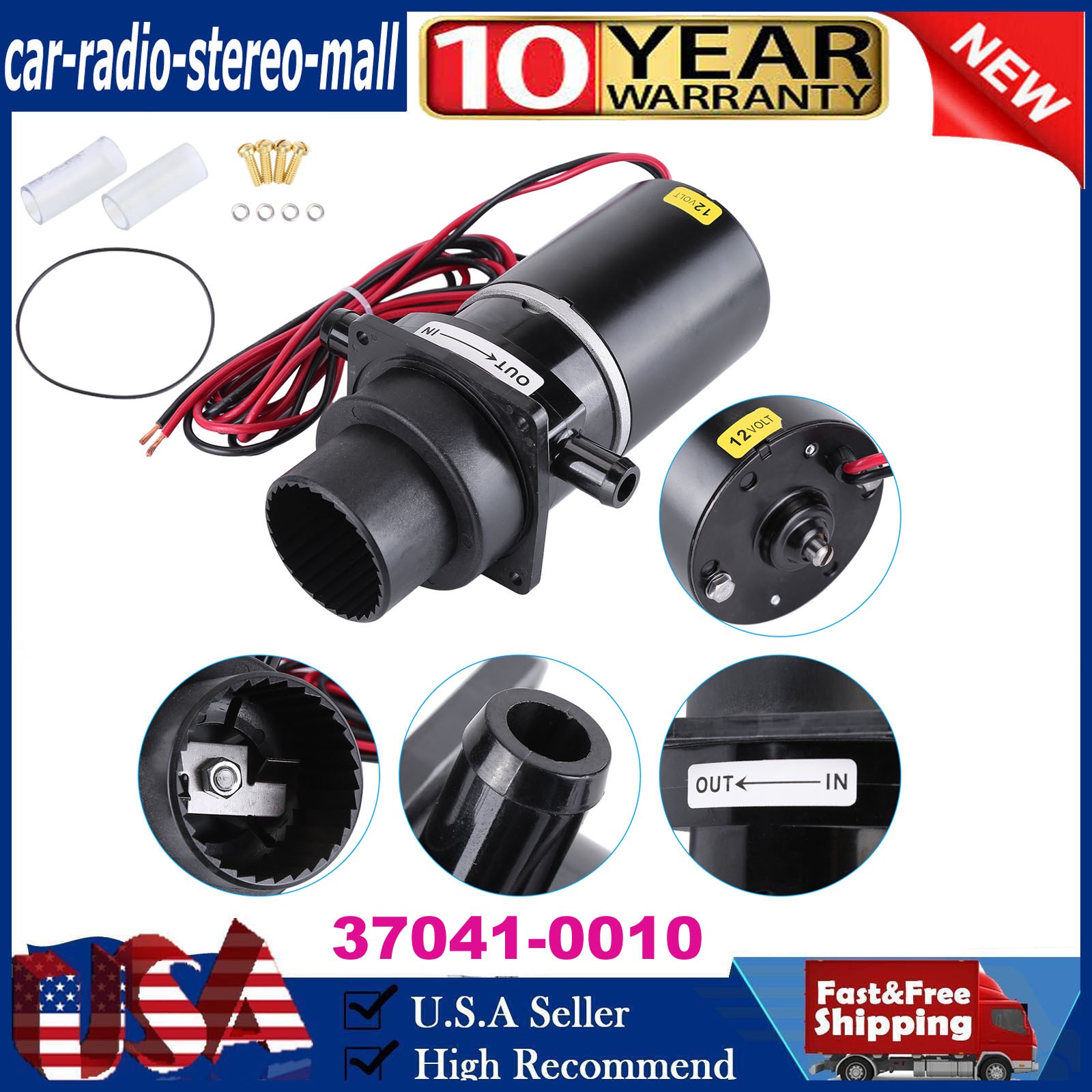 37041-0010 Motor Pump Assembly 12V for Jabsco 74001-2460 Marine Electric Toilet