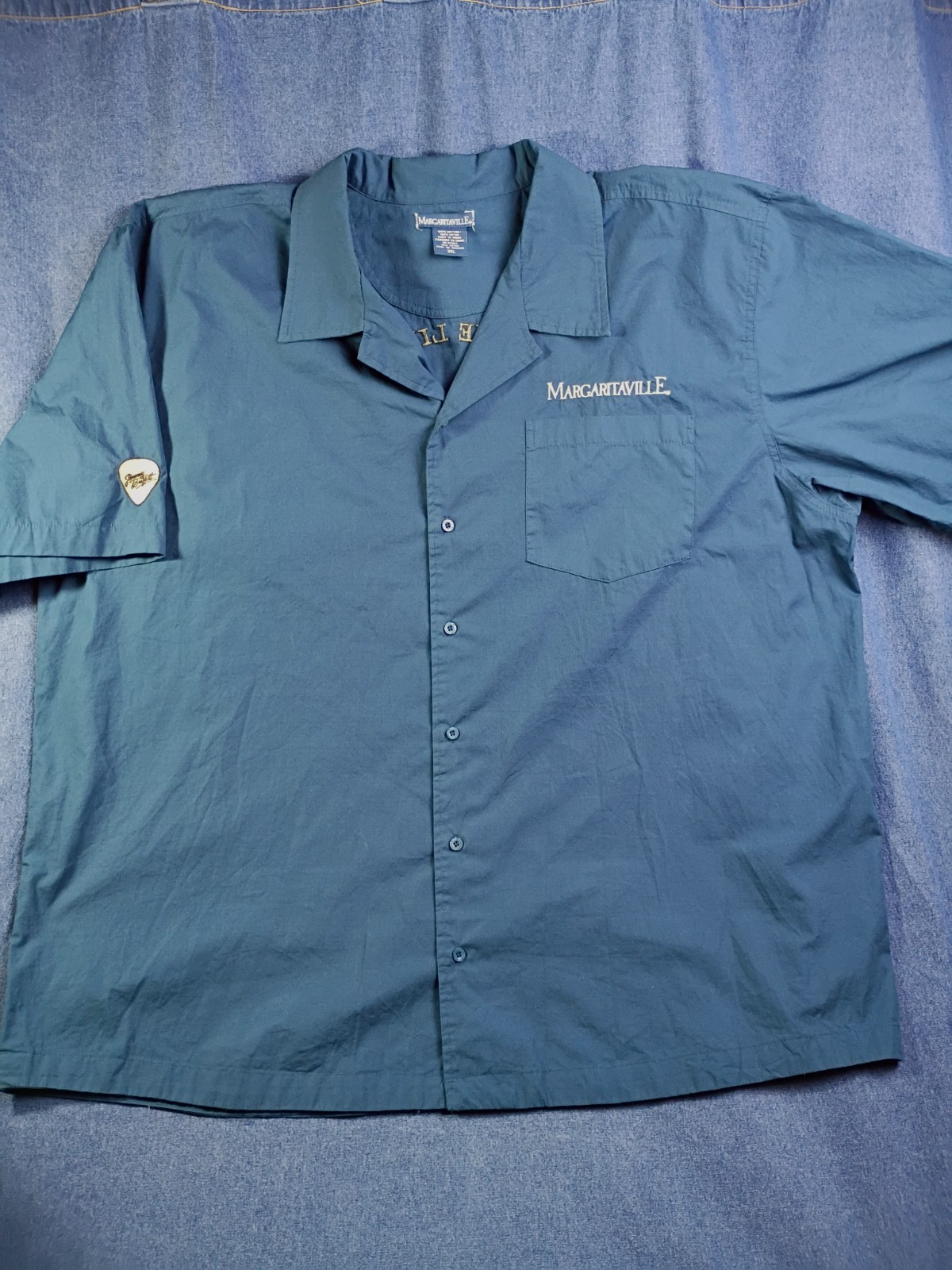 Margaritaville Mens 3XL  Shirt Embroidered Live Life Like A Song Jimmy Buffett