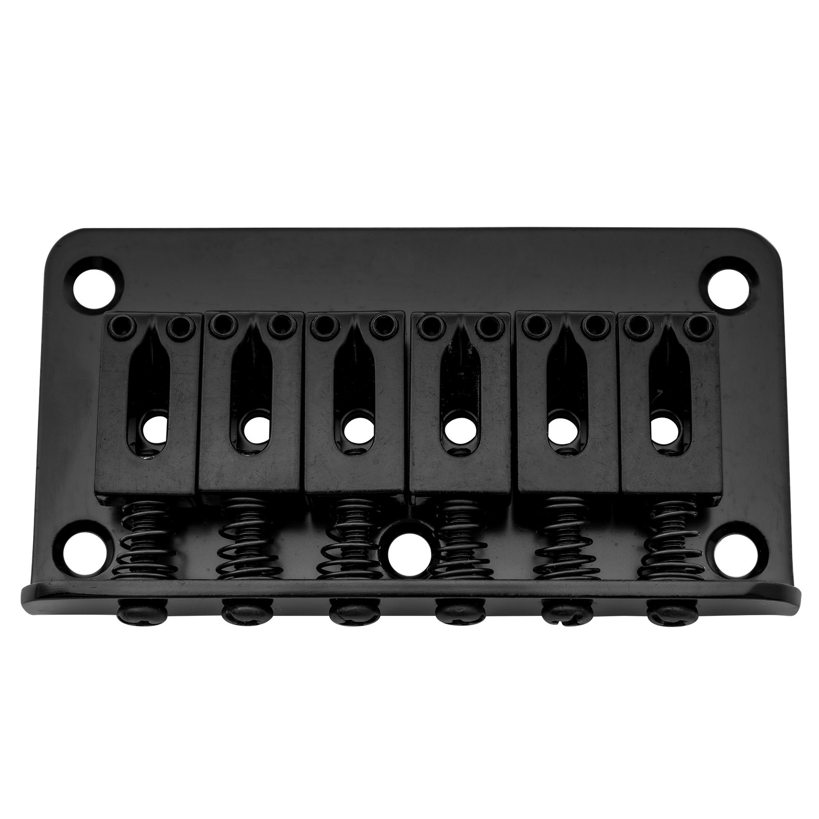 Musiclily Black 52.5mm 6 String Fixed Saddle Hardtail Bridge For ST Tele Guitar Musiclily Black 52.5mm 6 String Fixed Saddle Hardtail Bridge For ST Tele Guitar