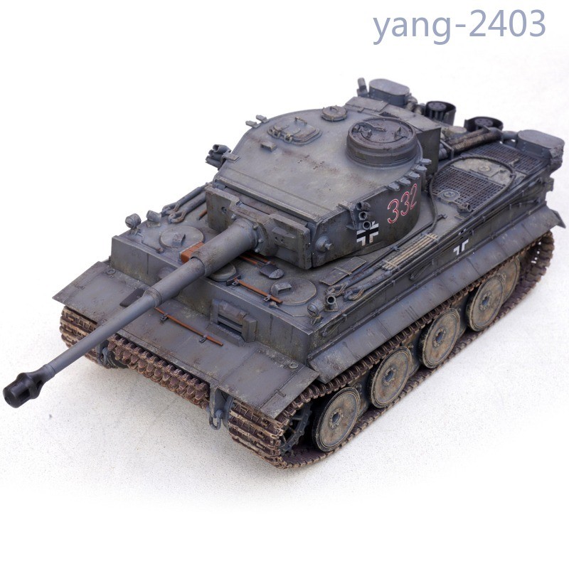1/35 German Tiger I Tank 503rd Hvy Pz Btl No.332 German Grey Finished Model Gift