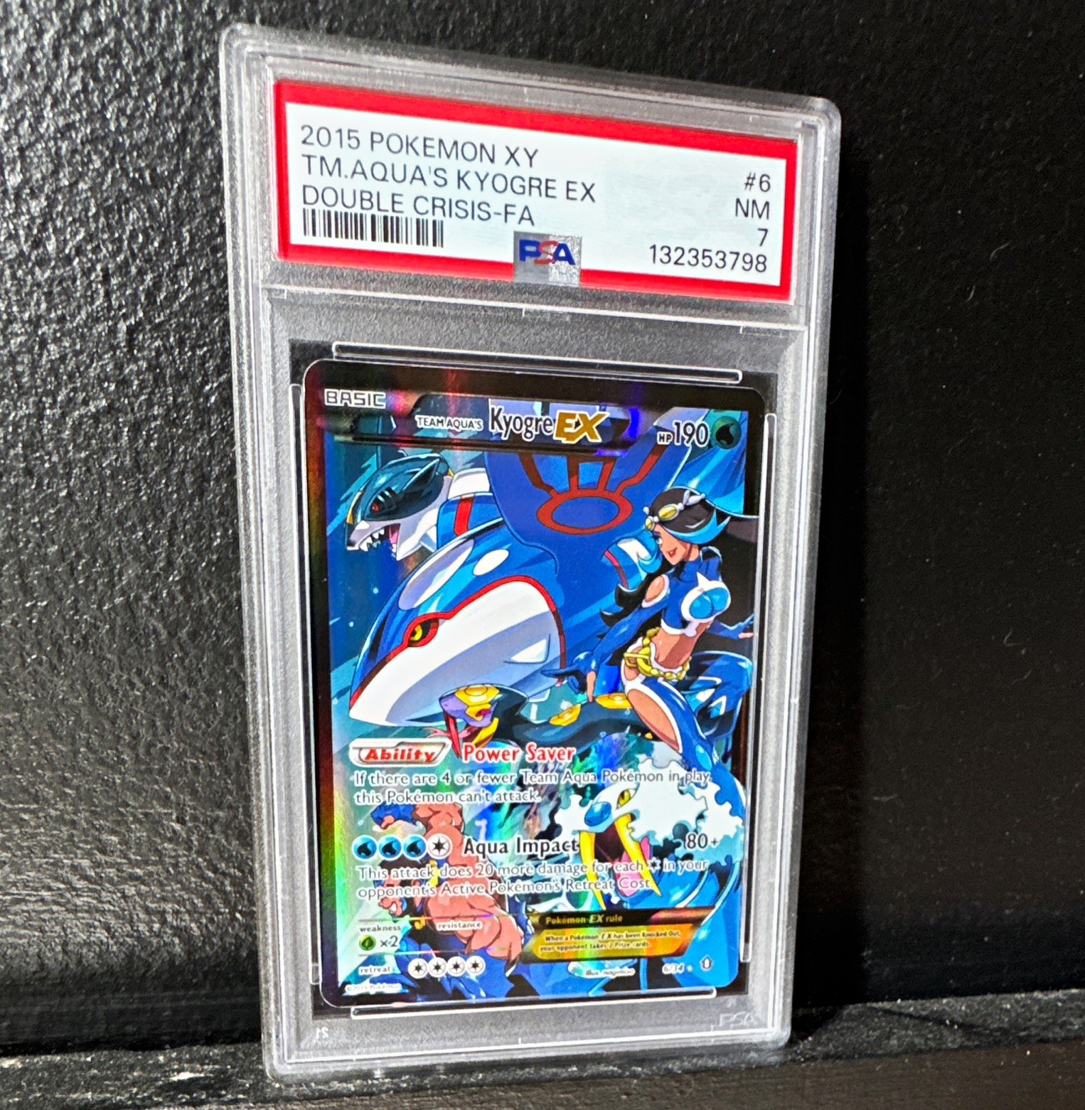 2015 Pokemon Team Aqua\'s Kyogre EX Full Art Holo #6/34 PSA 7 English 2015 Pokemon Team Aqua\'s Kyogre EX Full Art Holo #6/34 PSA 7 English