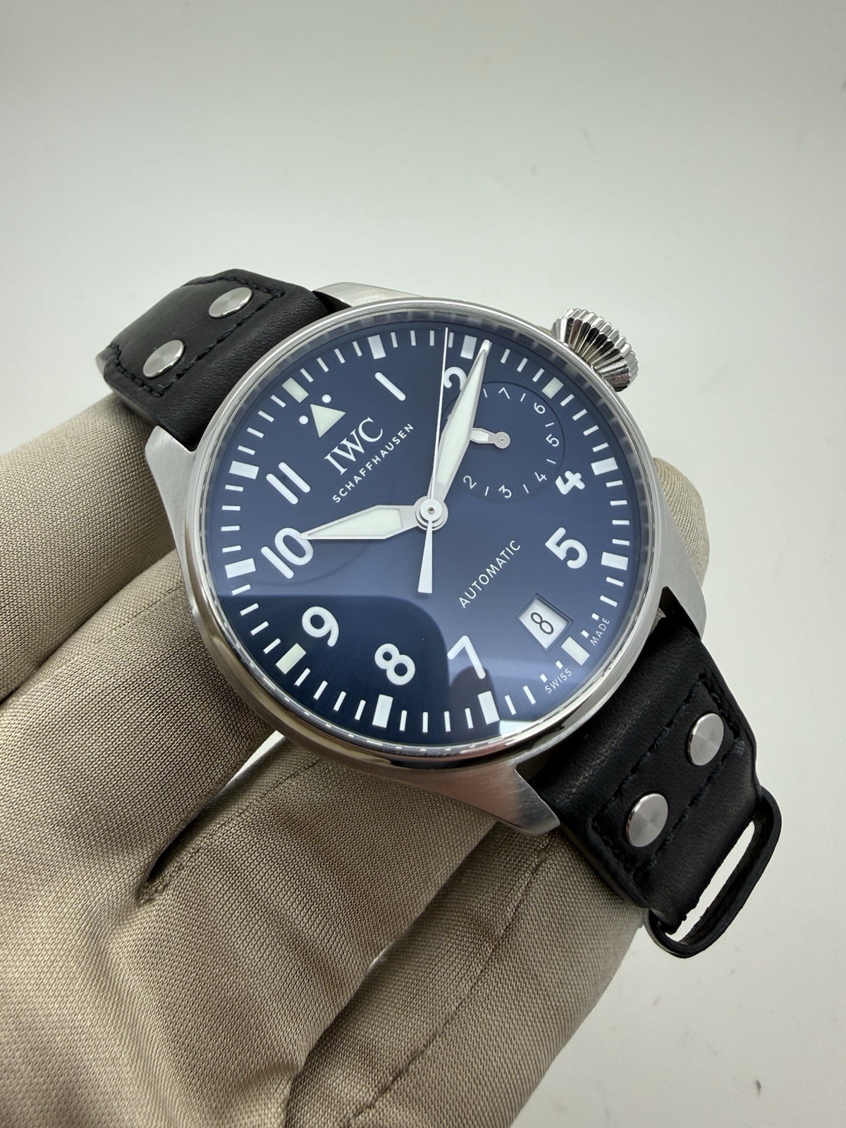 2022 IWC Big Pilot Blue Dial 46mm Steel Automatic Watch IW501002 w/ Case 2022 IWC Big Pilot Blue Dial 46mm Steel Automatic Watch IW501002 w/ Case