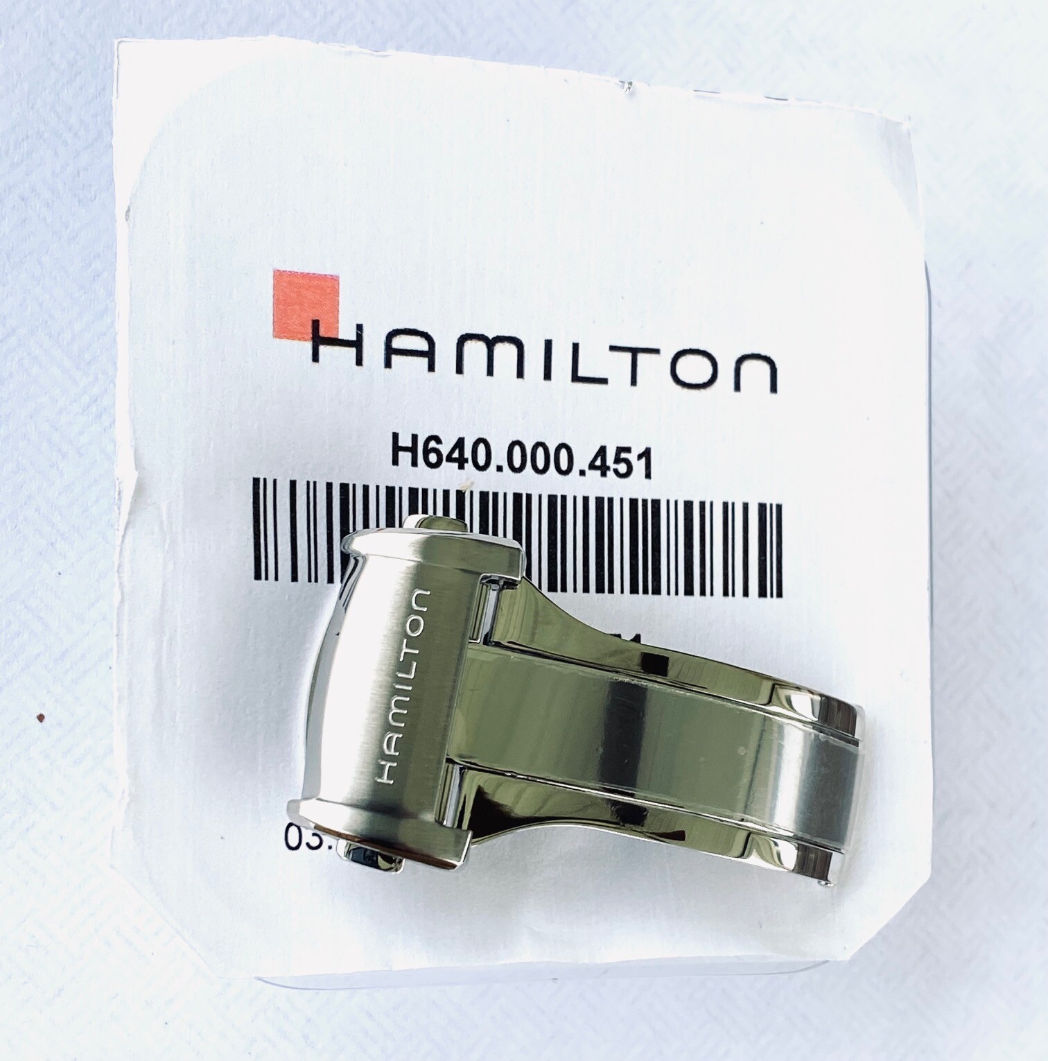 Original Hamilton 18mm Polished Steel Deployment Watch Buckle Clasp # 451 FA0818