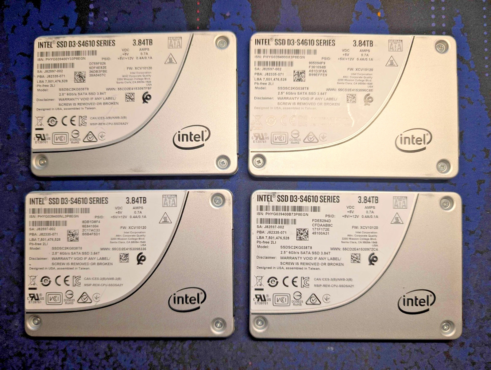 Intel D3-S4610 3.84TB Enterprise SATA SSD 2.5\