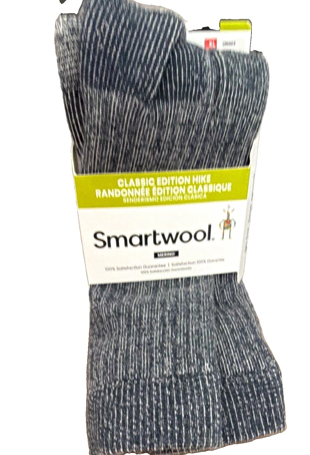 Smartwool Merino Wool Full Cushion Hiking Crew Socks XL Gray 1 Pair NWT