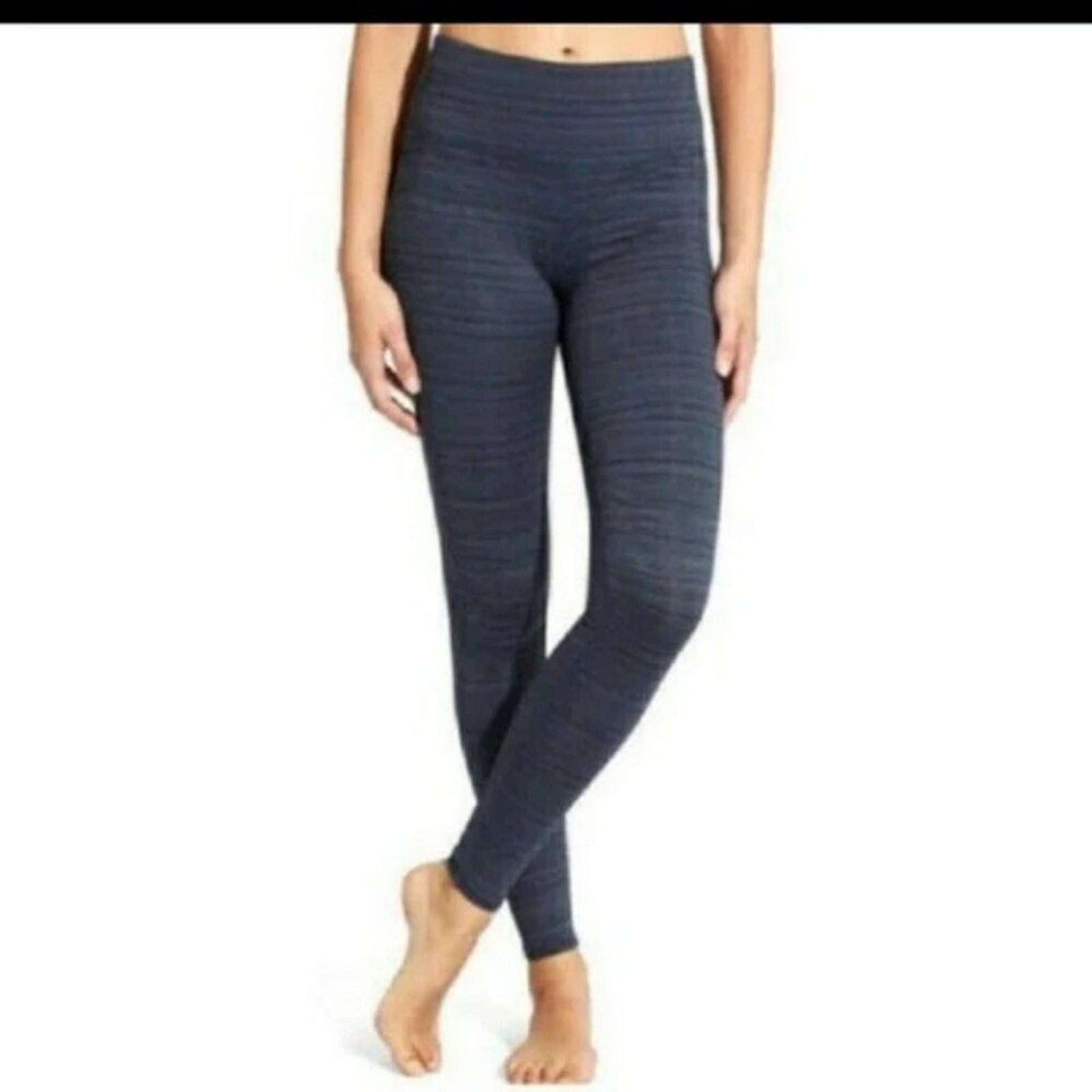 Athleta High Rise Jacquard Chaturanga Tight Leggings Blue Size S NWOT