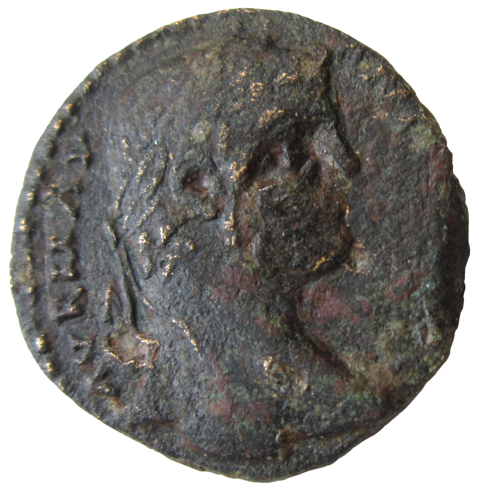 PHOENICIA, TRIPOLIS. AE 24 ELAGABALUS, 218-222 AD.  ASTARTE IN TEMPLE REVERSE.