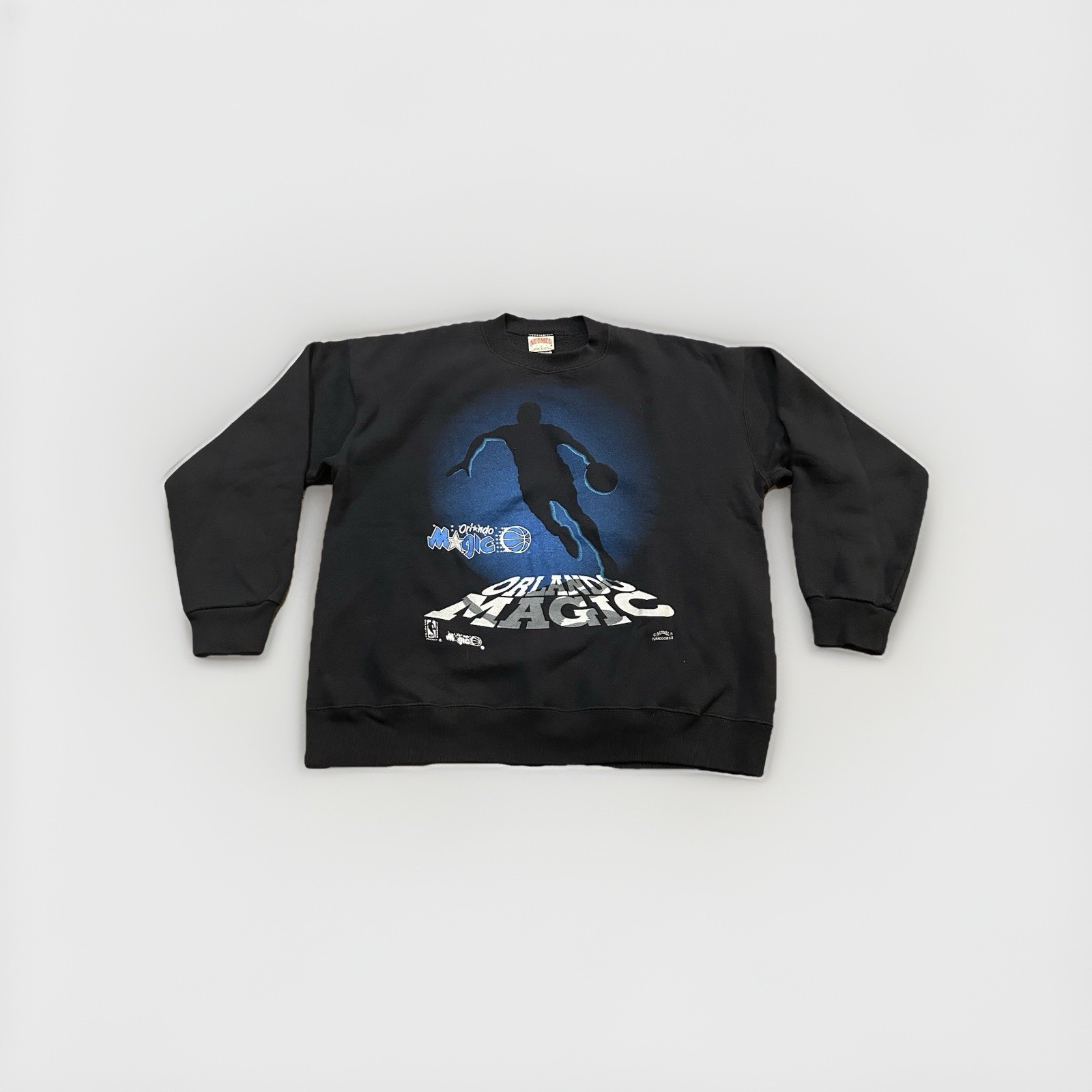Nutmeg Orlando Magic Sweatshirt Men’s Size XL Black Vintage NBA Made In USA