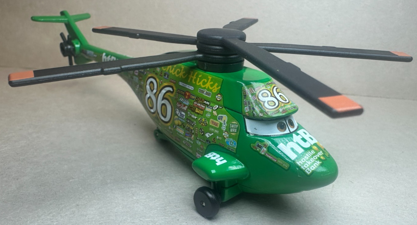 Disney Pixar Cars HTB Chick Hicks Dinoco Helicopter Diecast 1:55 FC Piston Cup