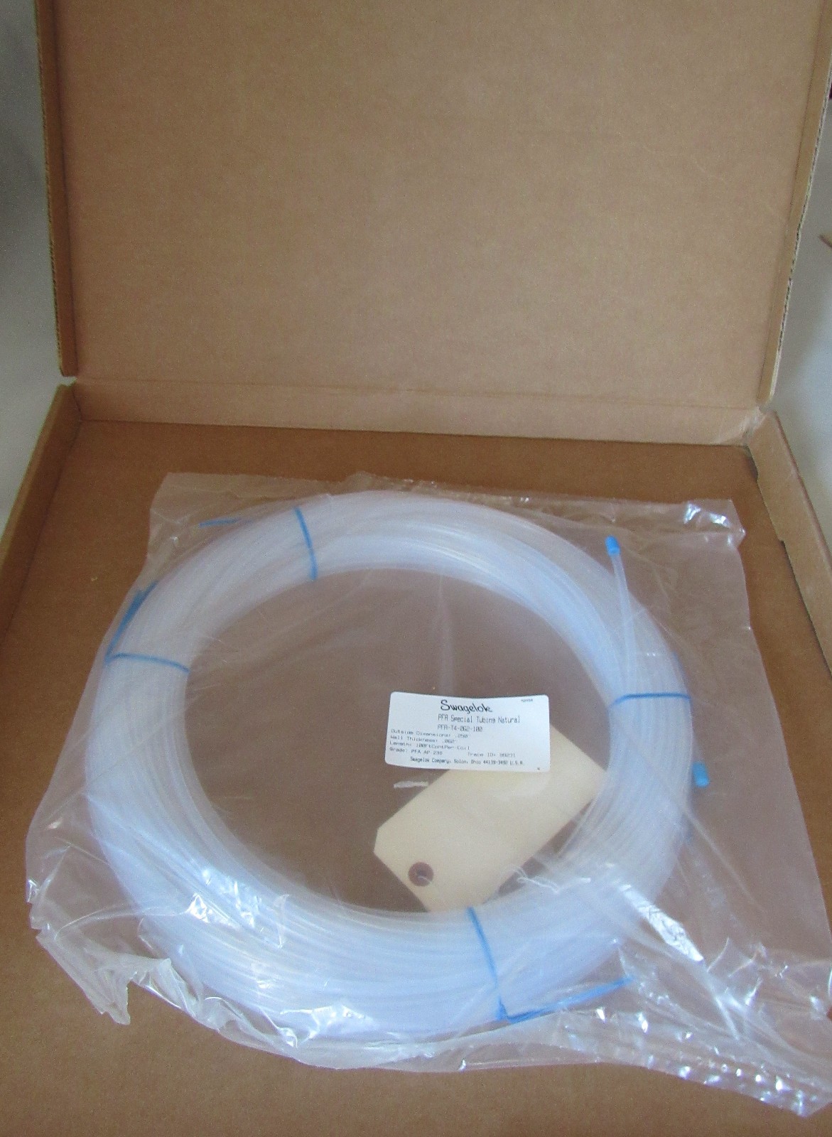 Swagelok PFA-T4-062-100 PFA Special Tubing Natural 1/40D x 0.062 Wall 100ft NEW
