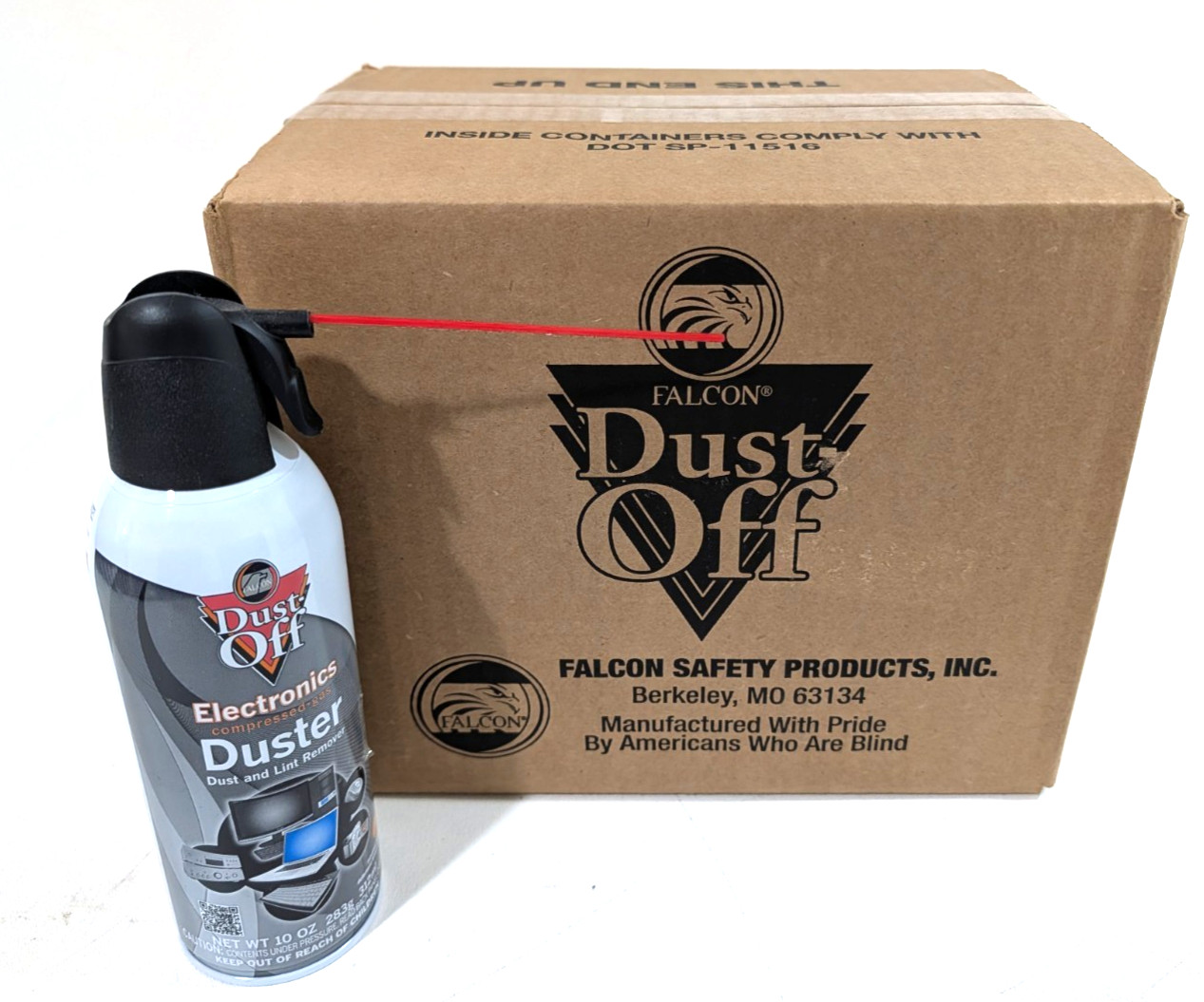 Falcon Dust-Off Compressed Computer Gas Duster 10 oz 12 Cans Falcon Dust-Off Compressed Computer Gas Duster 10 oz 12 Cans