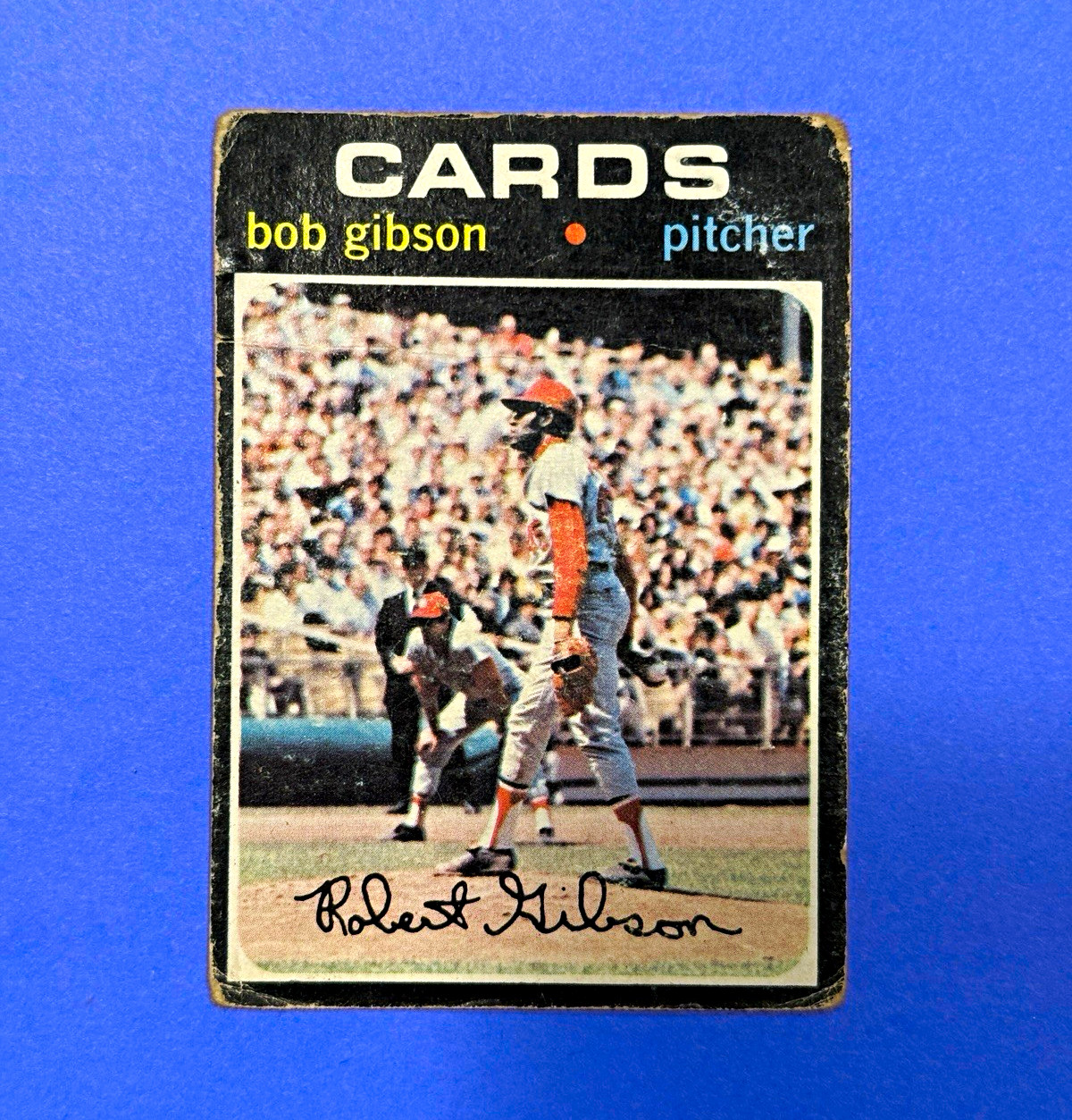 Topps 1971 Bob Gibson #450 St. Louis Cardinals Baseball Base Set Card Topps 1971 Bob Gibson #450 St. Louis Cardinals Baseball Base Set Card