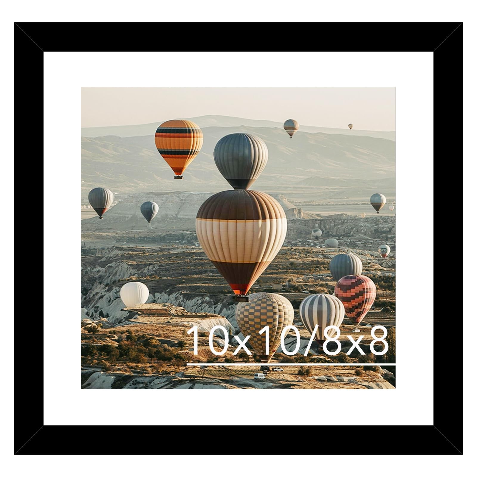 JCJMY 10x10 Picture Frame With Mat, Display 8x8 Mat or inch, Black JCJMY 10x10 Picture Frame With Mat, Display 8x8 Mat or inch, Black