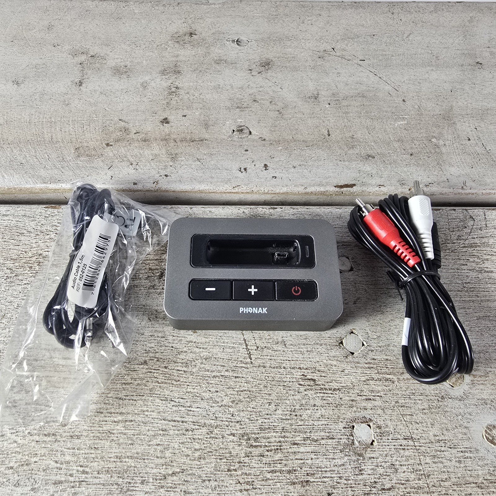 Phonak TVLink Base Station TV Link W/ Cables NO POWER ADAPTER Tested