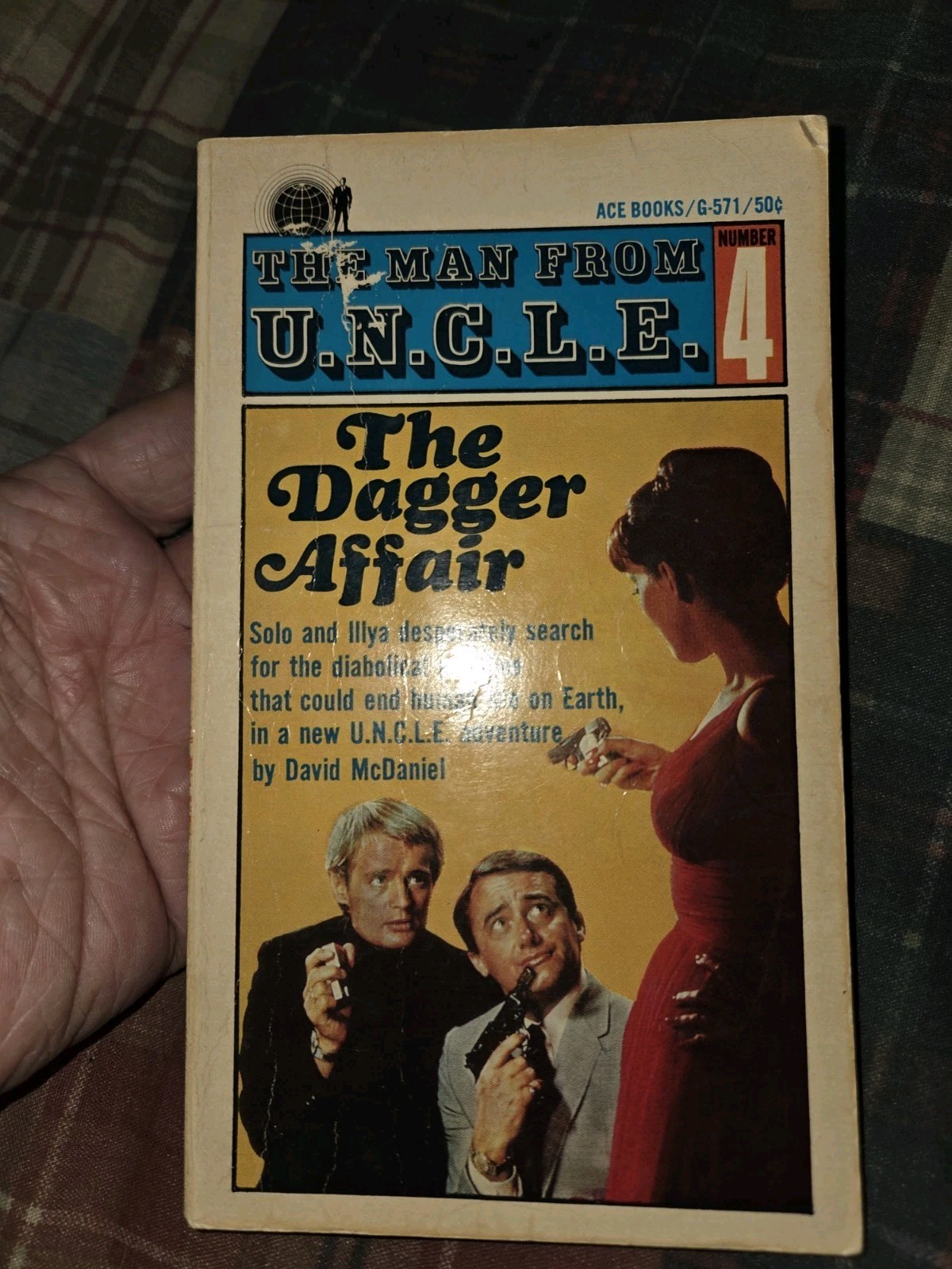 Vintage 1965 The Man From UNCLE #4 The Dagger Affair Ace Paperback G-571 Spy Boo Vintage 1965 The Man From UNCLE #4 The Dagger Affair Ace Paperback G-571 Spy Boo