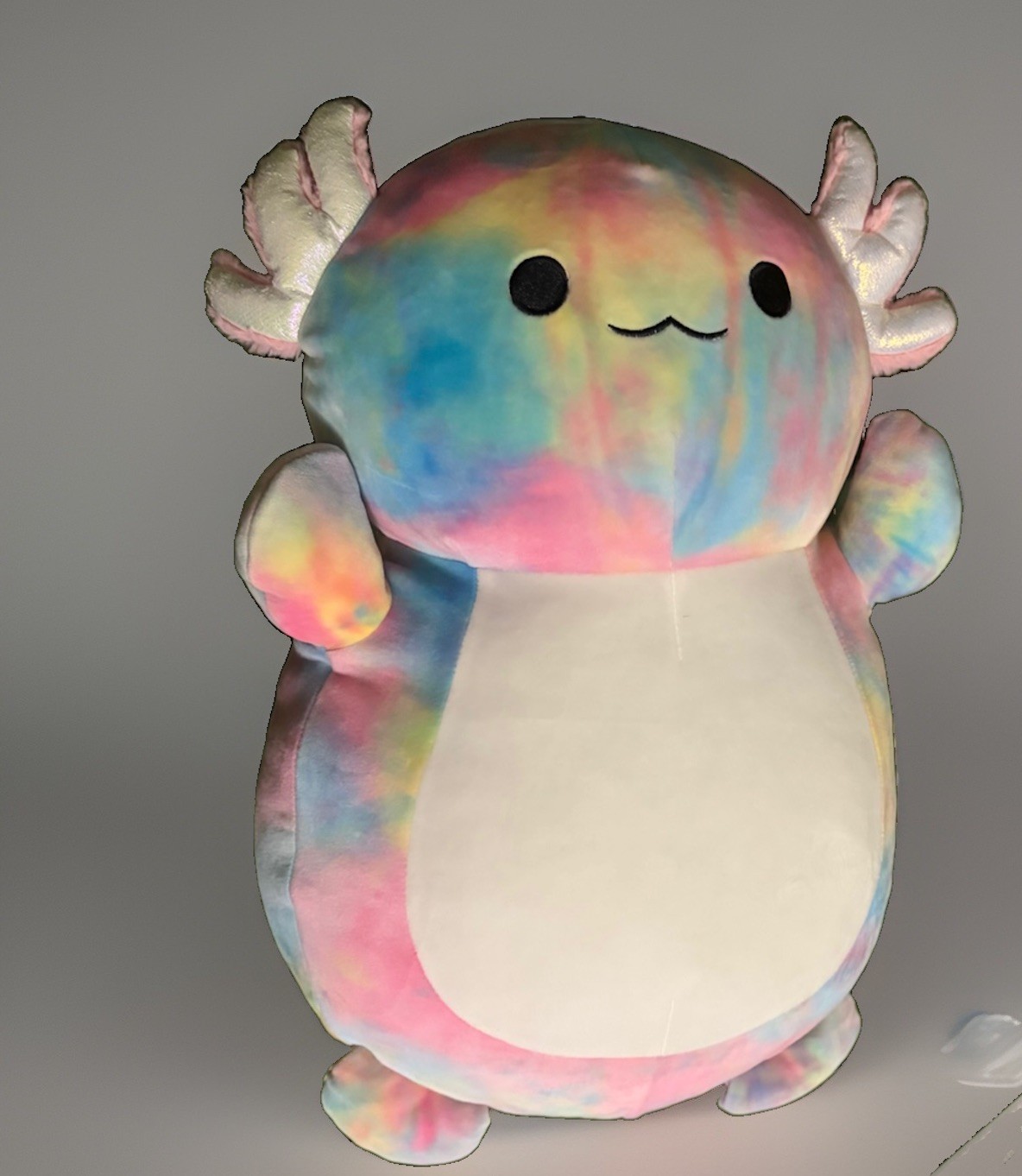 Squishmallows 18 inch Hug Mees Tinley the Tie Dye Axolotl EUC Easter 2023