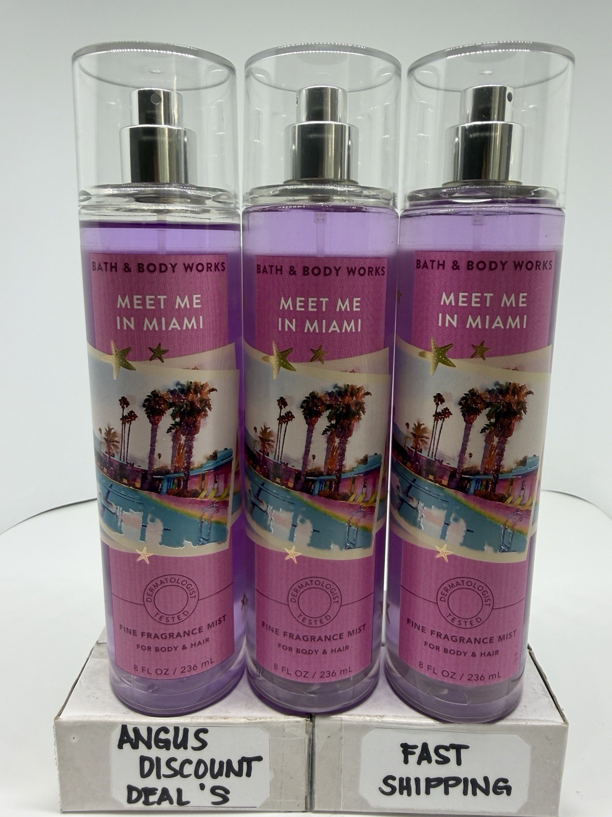 Bath & Body Works 3PCS MEET ME IN MIAMI Fine Fragrance MIST Sprays NEW. Bath & Body Works 3PCS MEET ME IN MIAMI Fine Fragrance MIST Sprays NEW.