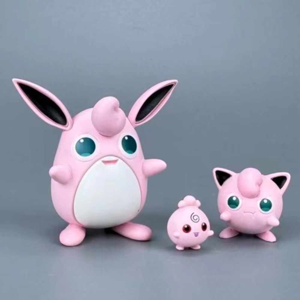 Pokemon Jigglypuff Wigglytuff Igglybuff 3pc PVC Figure Set 2-5.5cm